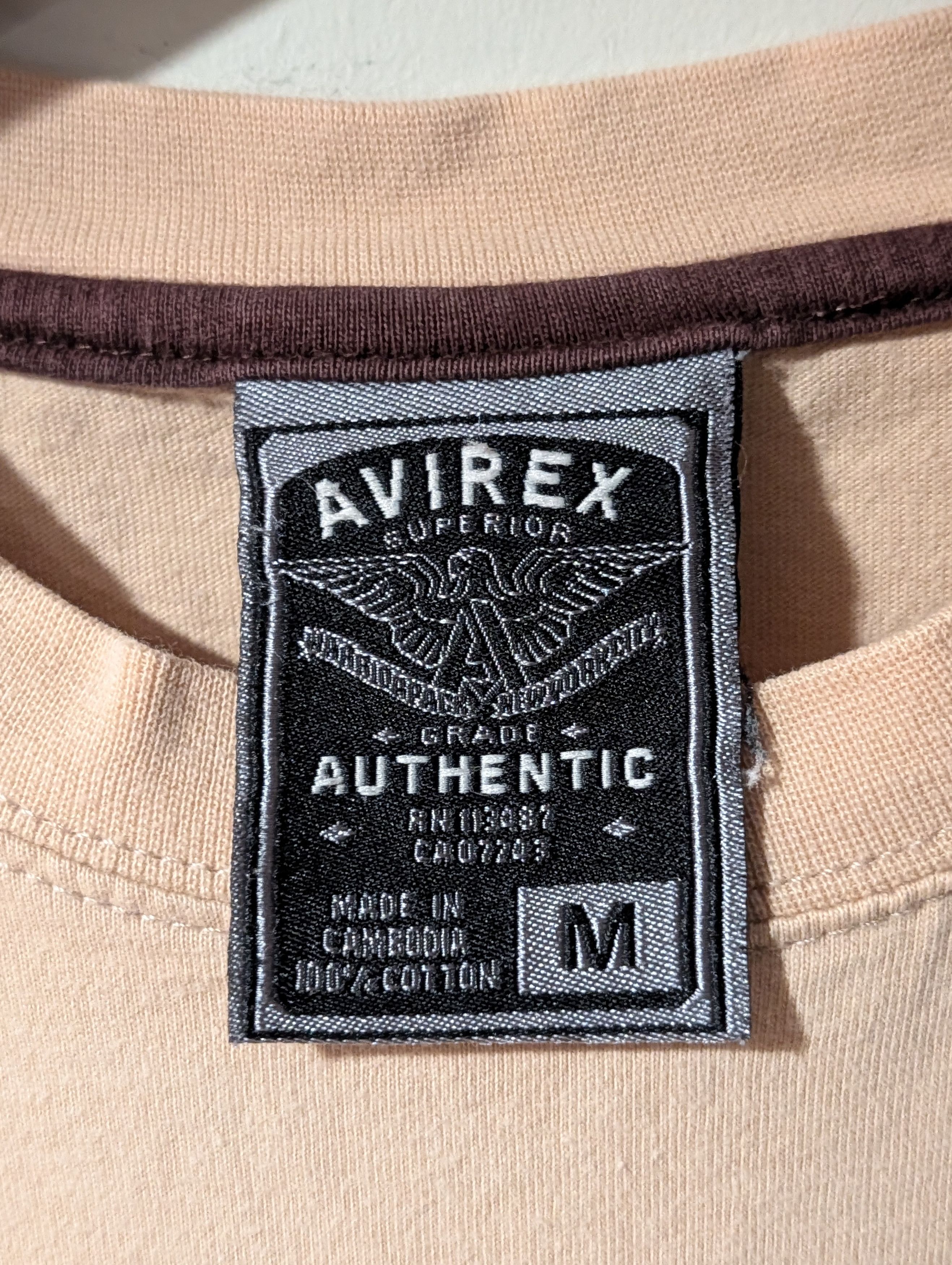 Avirex Vintage Y2K Avirex Mini Logo Essential Beige Medium T-Shirt Size US M / EU 48-50 / 2 - 3 Thumbnail