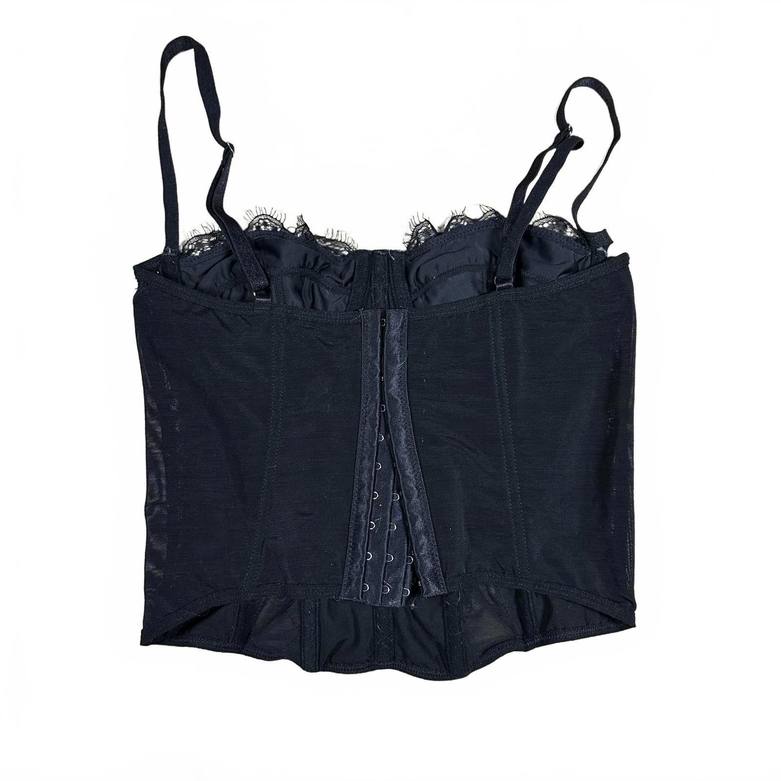 Unknown London Corset Top Black Lace Y2K Size ONE SIZE - 2 Thumbnail