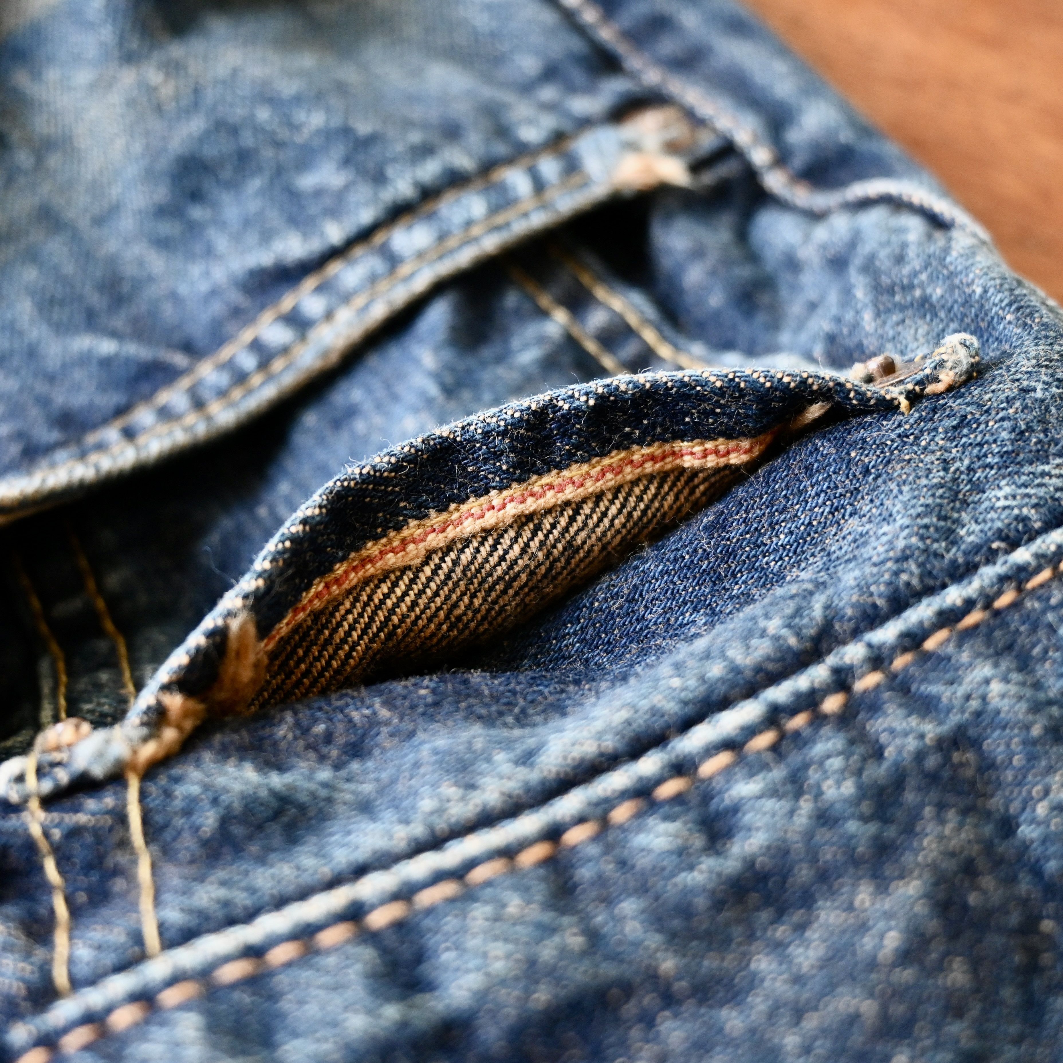 Edwin VTG 1990s EDWIN selvedged jeans, muddy wash, made in Japan Size US 32 / EU 48 - 15 Thumbnail