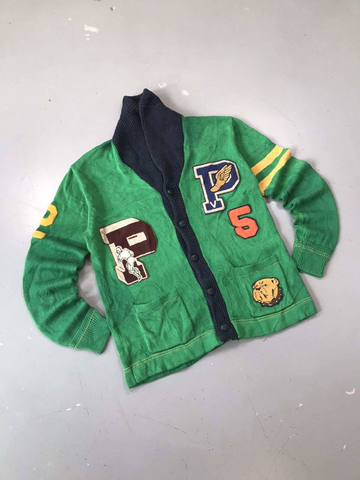 Polo Ralph Lauren × Vintage Vintage Ralph Lauren polo SpellOut patch work cardigan Size US M / EU 48-50 / 2 - 2 Thumbnail