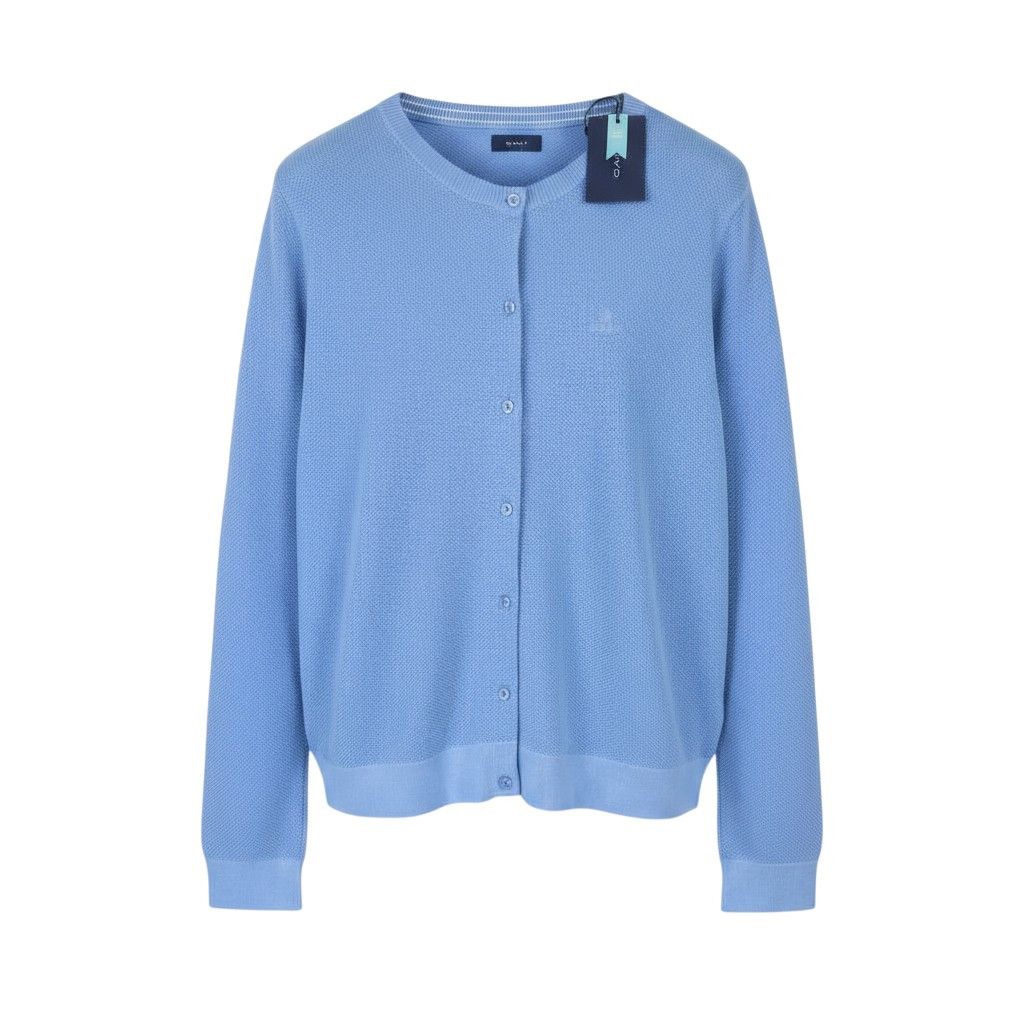Gant COTTON PIQUE XL Silver Lake Blue Jumper 87223 Size XL / US 12-14 / IT 48-50 - 1 Thumbnail