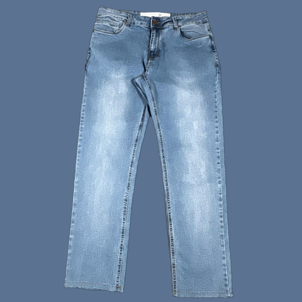 Vintage Barbell Apparel Jeans Mens 33x28 Blue Stretch Denim Tapered Athletic Fit Lot 2 Size US 32 / EU 48 - 1 Thumbnail