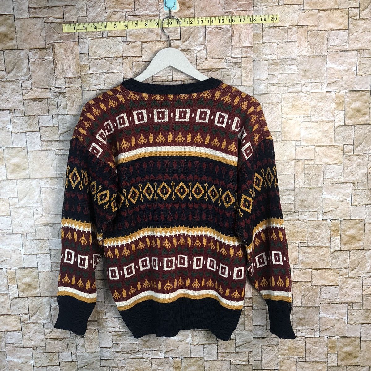 Homespun Knitwear × Japanese Brand Fun Knitz Multicolor Cardigan Knitwear #A177 Size US S / EU 44-46 / 1 - 12 Thumbnail