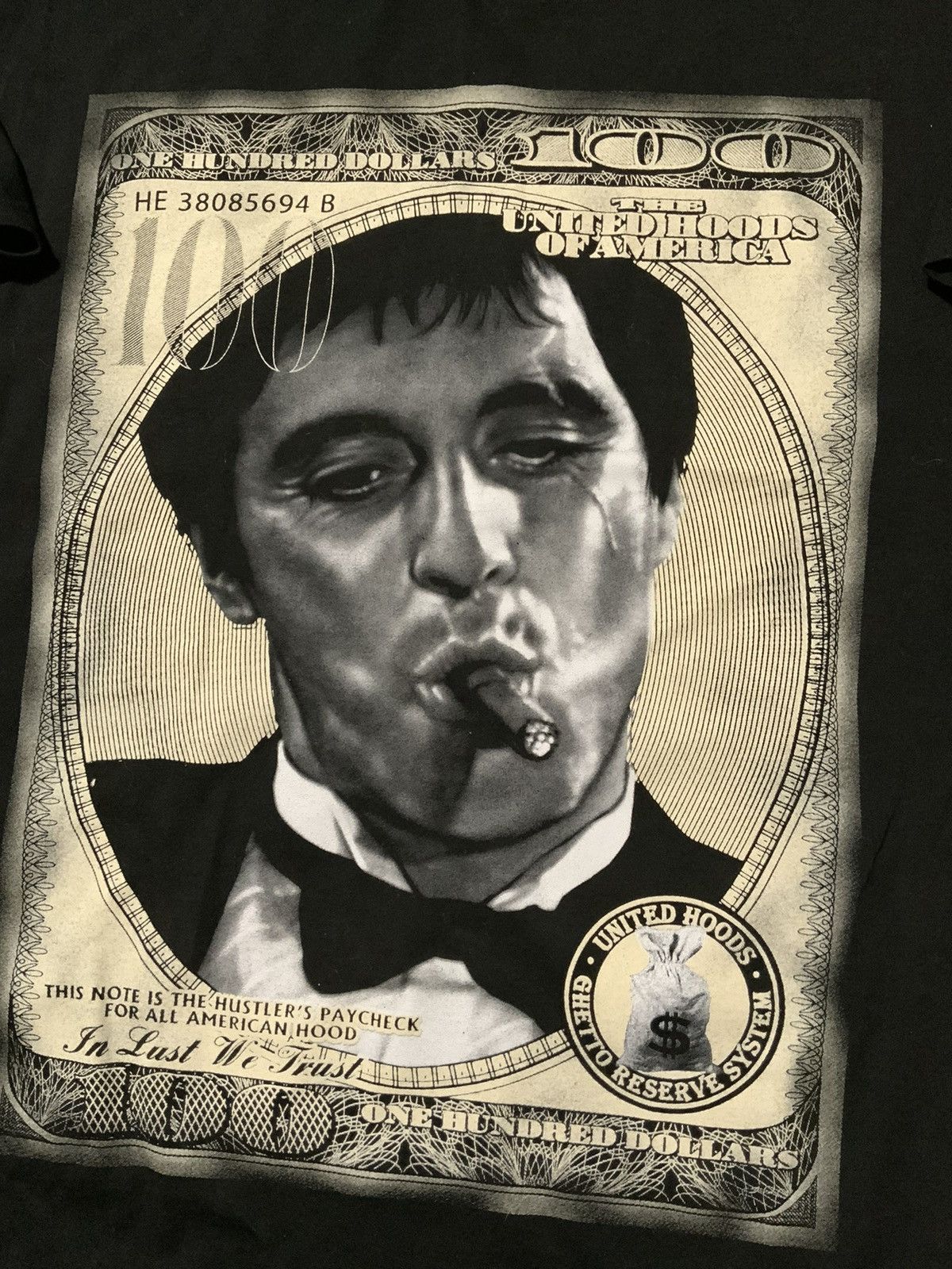 Vintage Vintage Y2K Scarface Tony Montana Hundred Dollar Bill TShirt ...