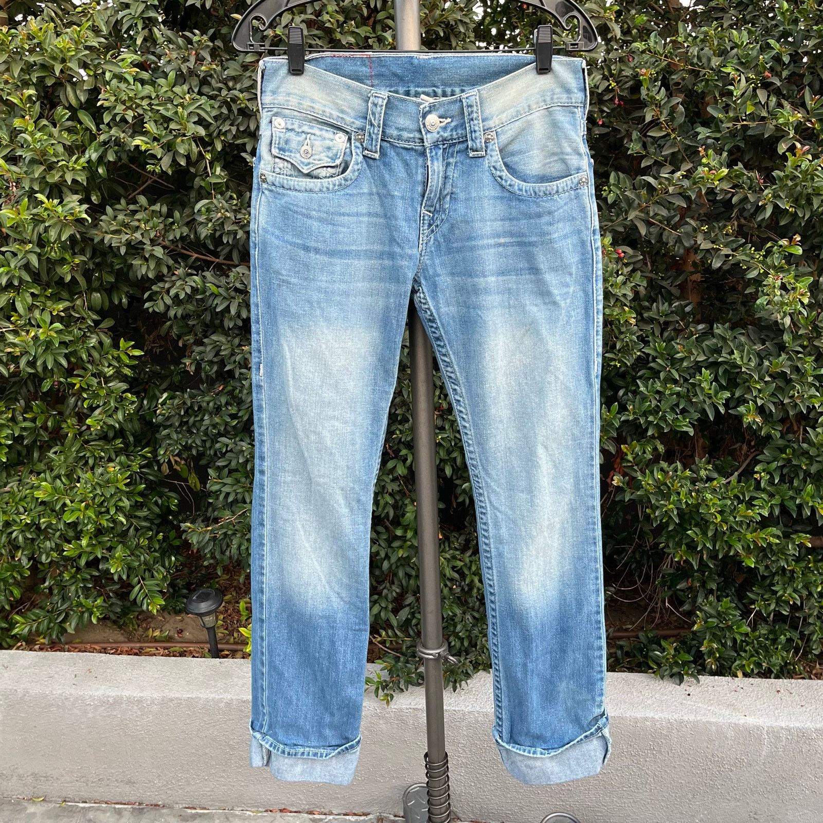 True Religion True Religion Straight Flap Roll Blue Jeans Denim Womens 28 Size 28" / US 6 / IT 42 - 2 Thumbnail
