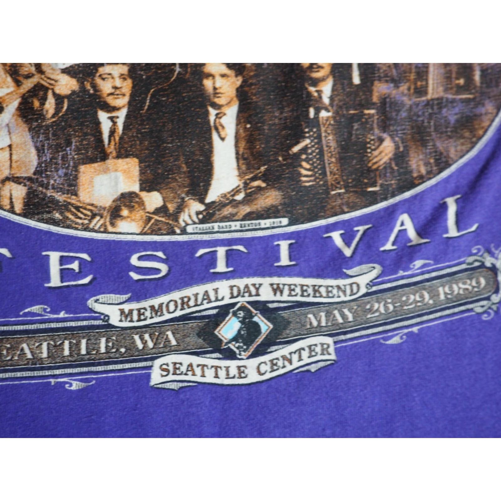 Hanes VTG 80s Hanes Seattle Folklife Festival Music Folk Purple Tee T-Shirt Men M Size US M / EU 48-50 / 2 - 6 Thumbnail
