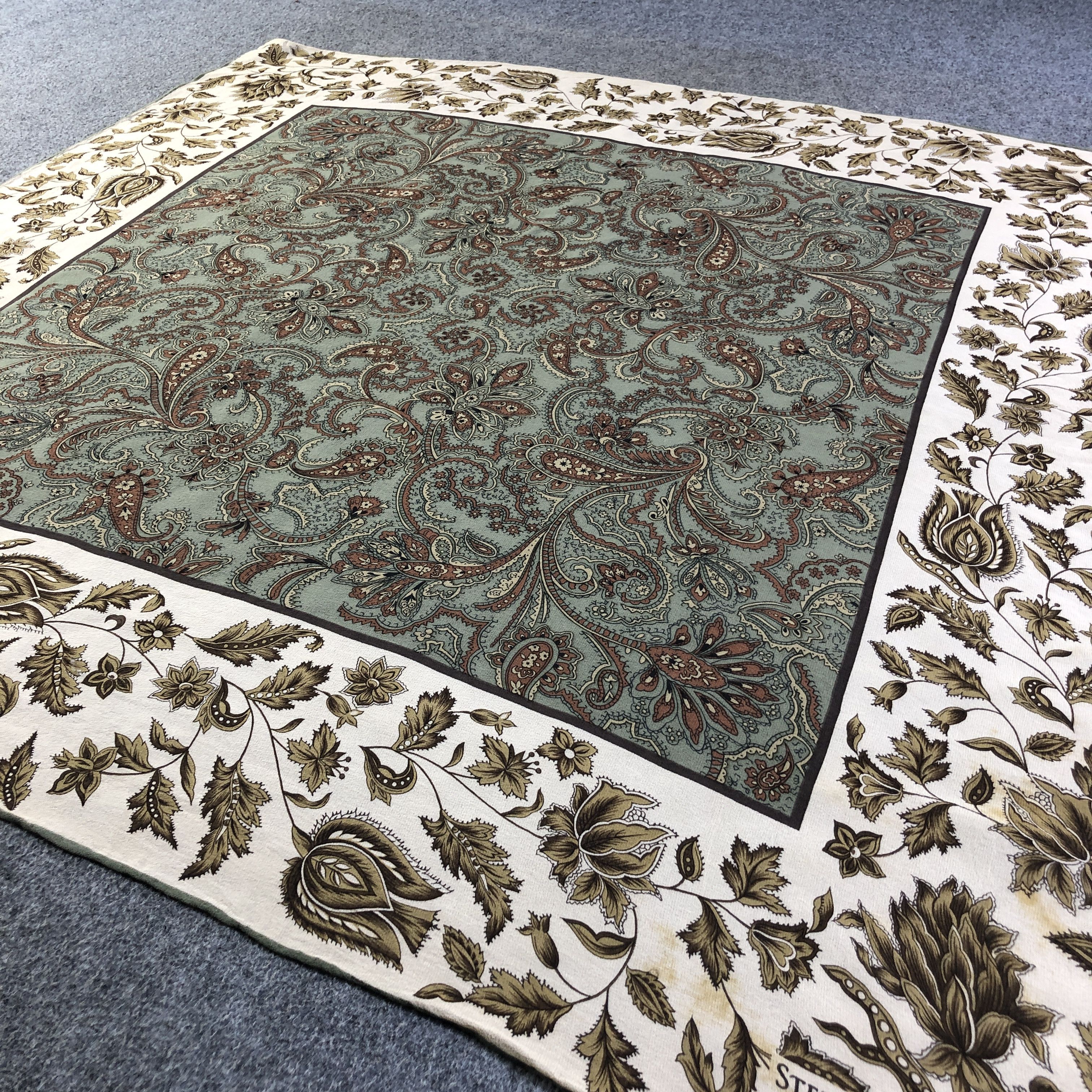 Stefano Ricci Stefano Ricci Floral Hand Rolled Silk Scarf M1044 Size ONE SIZE - 3 Thumbnail