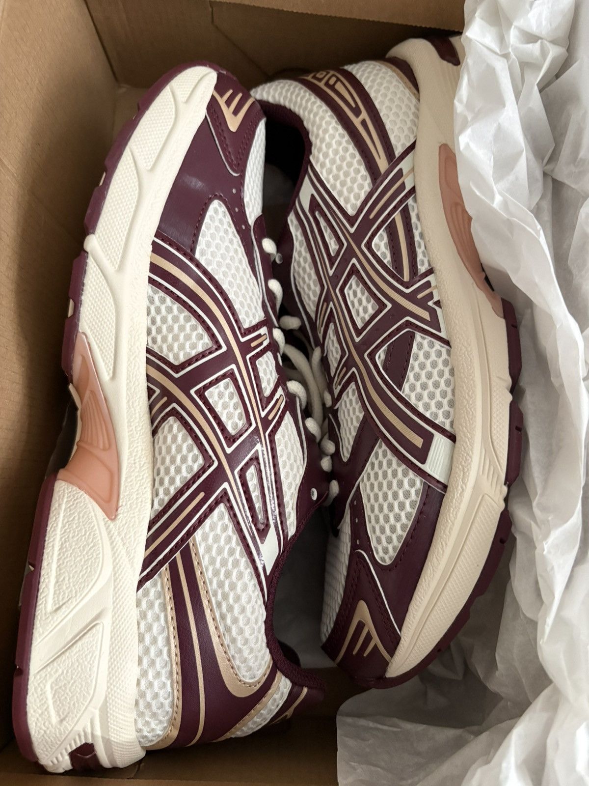 Asics Asics Gel Cream/Oxblood Red Size US 8.5 / IT 38.5 - 4 Thumbnail