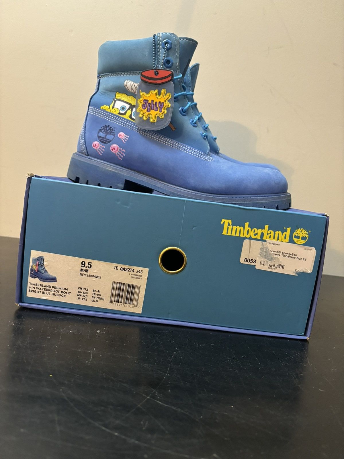 Timberland Timberland 6 Inch Suede Boots SpongeBob Jellyfish Blue Size US 9.5 / EU 42-43 - 9 Thumbnail