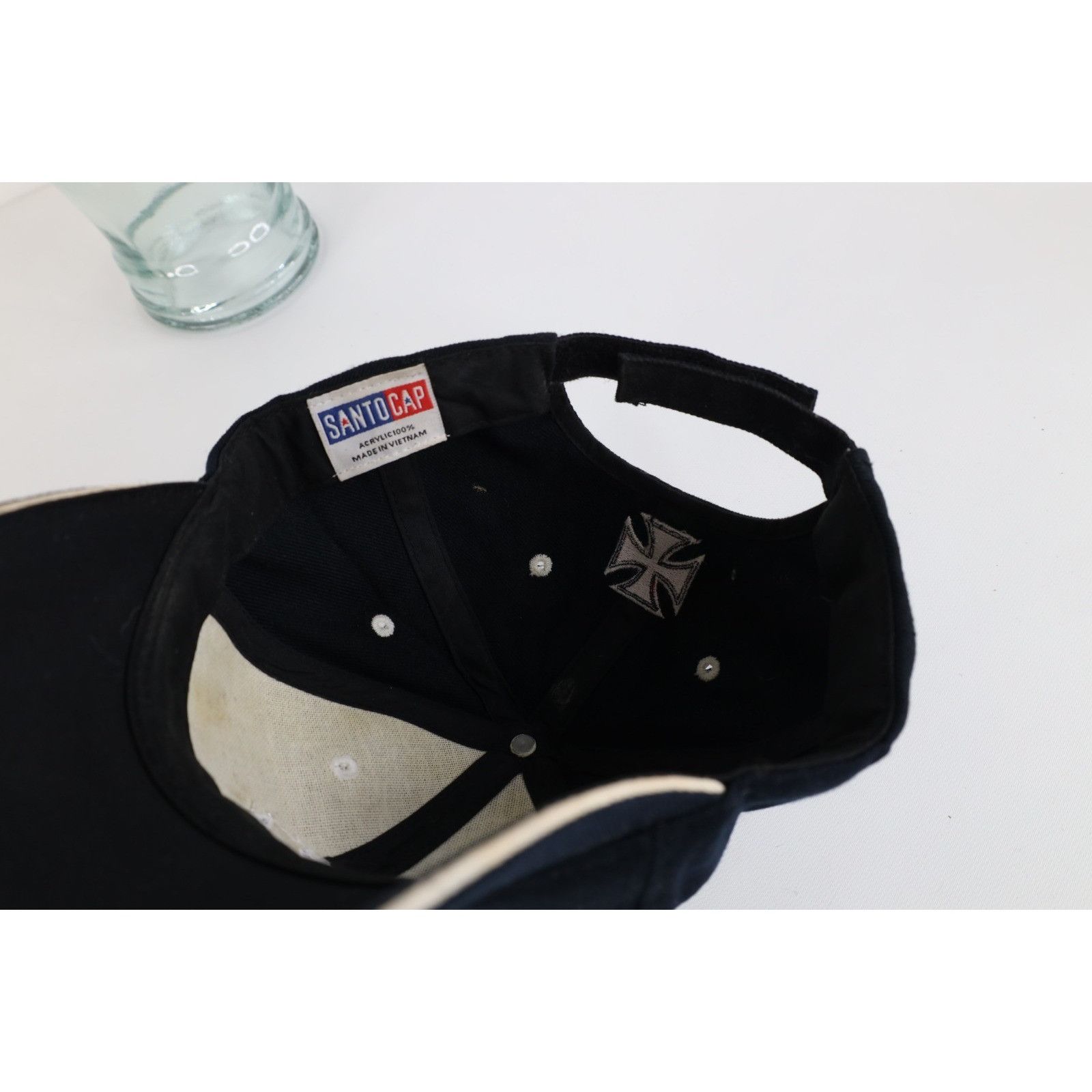Vintage Vintage 90s Y2K Streetwear Iron Cross Motorcycle Hat Cap Size ONE SIZE - 10 Thumbnail