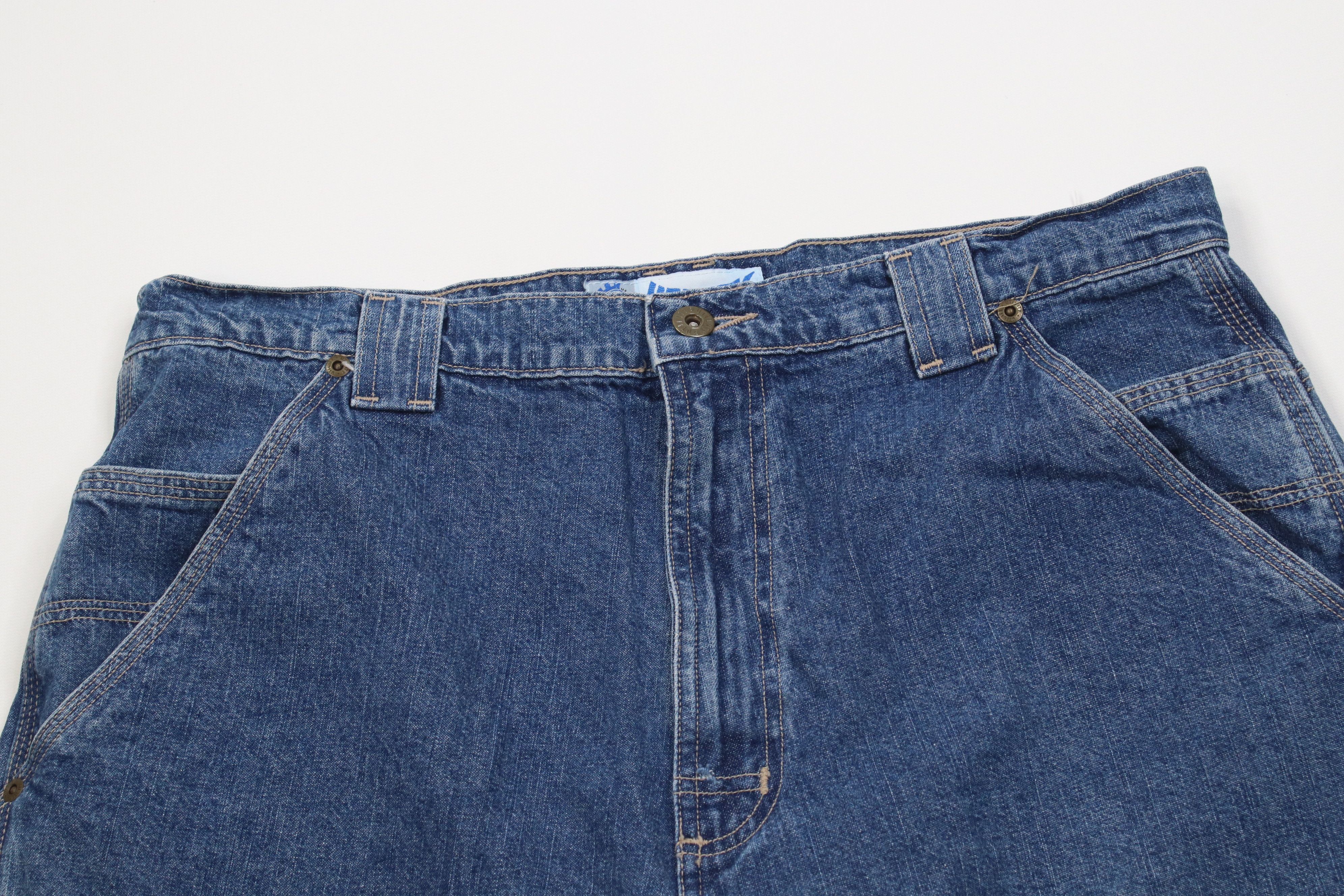 Vintage Vintage 90s Y2K Streetwear Dungaree Denim Jean Shorts Jorts Size US 34 / EU 50 - 2 Thumbnail