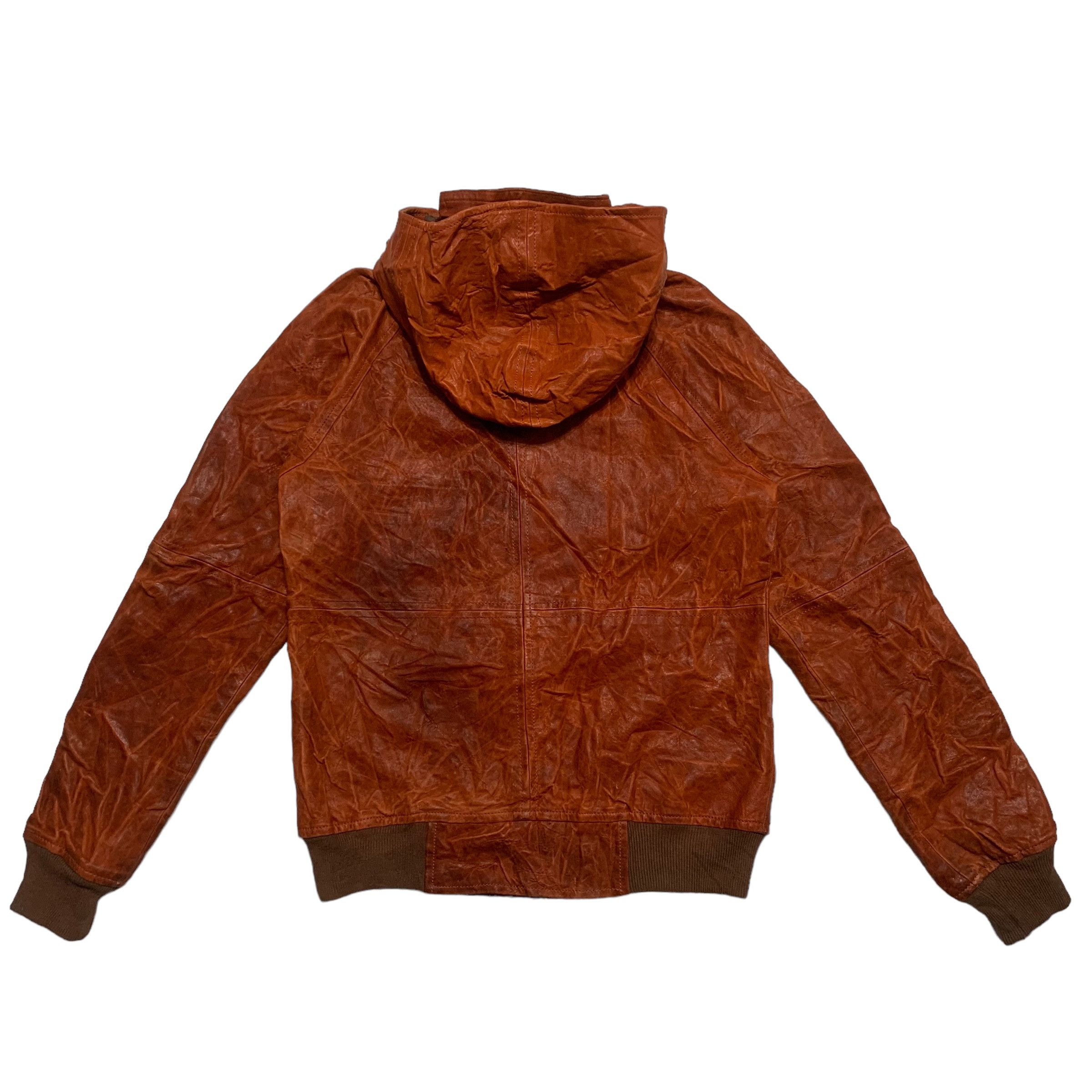 Iroquois Japan Iroquois Hooded Leather Jacket Size US S / EU 44-46 / 1 - 8 Thumbnail