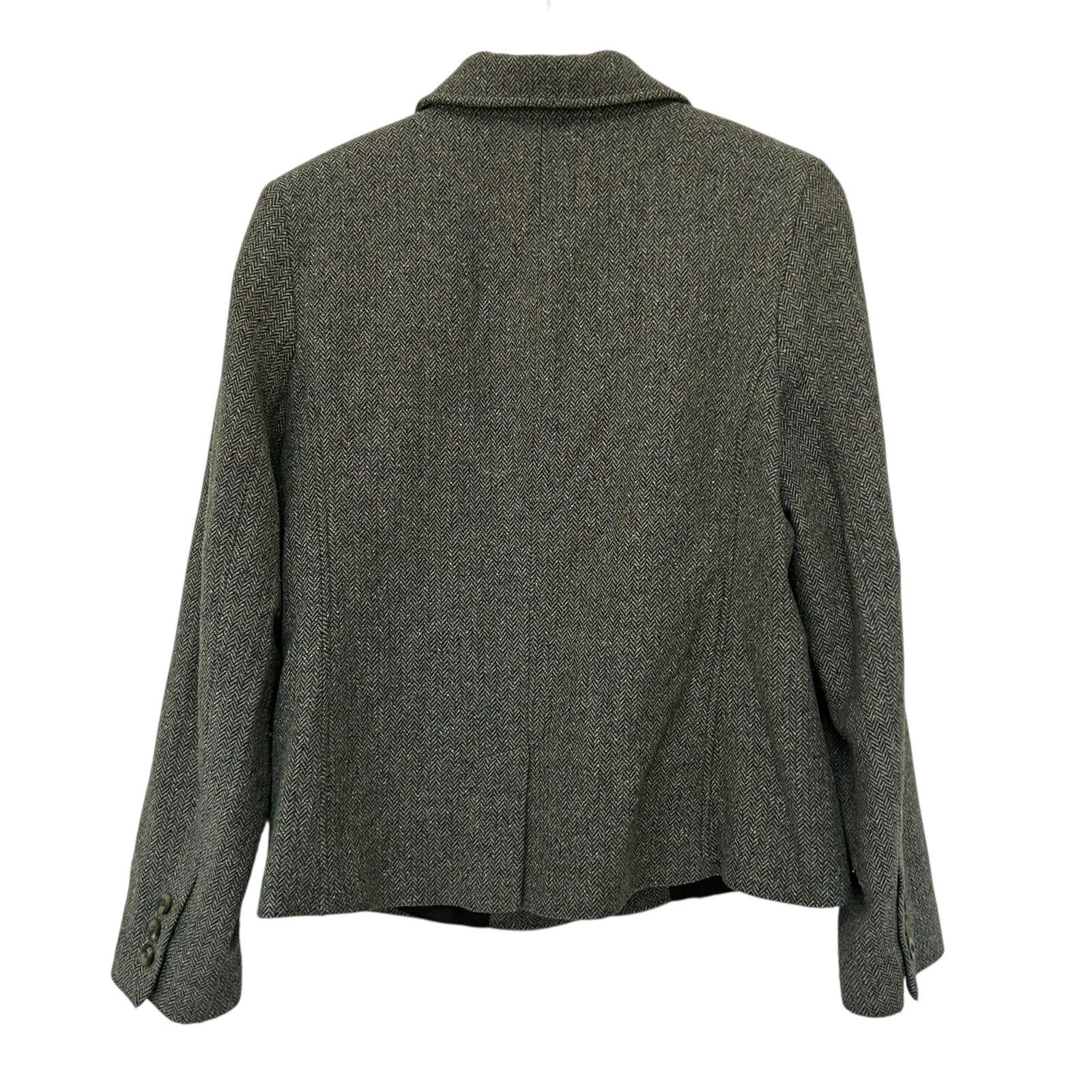 L.L. Bean LL Bean Wool Silk Blend Green Blazer Sz M Size M / US 6-8 / IT 42-44 - 4 Thumbnail