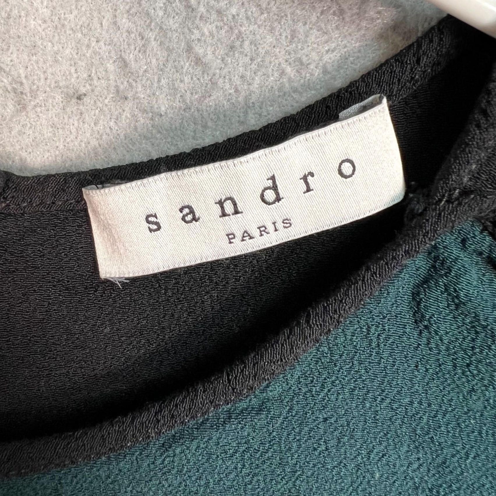 Sandro VINTAGE Sandro Paris Womens Solid Sleeveless Top Black XS Viscose Size XS / US 0-2 / IT 36-38 - 3 Thumbnail