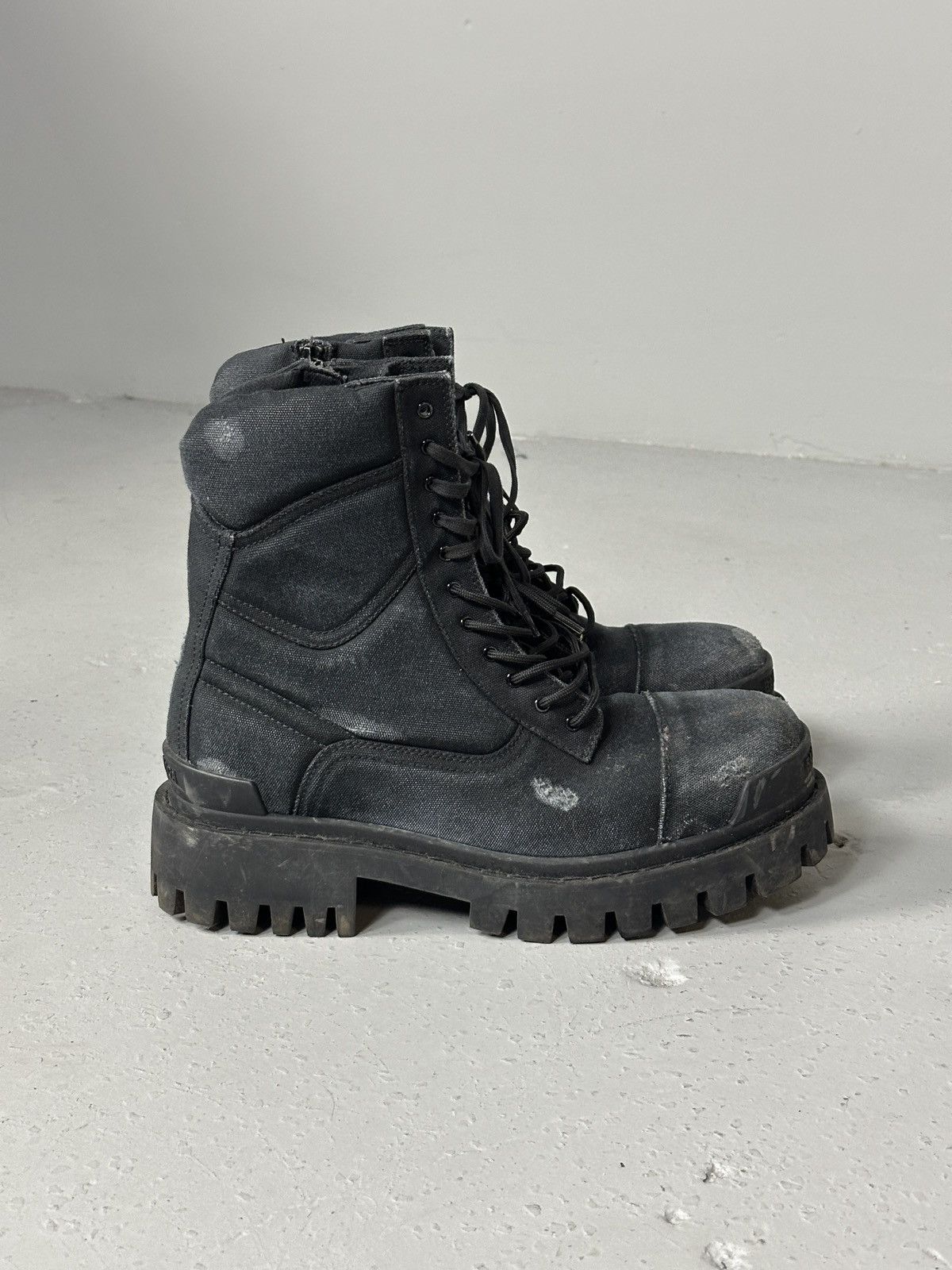 Balenciaga strike boot canvas