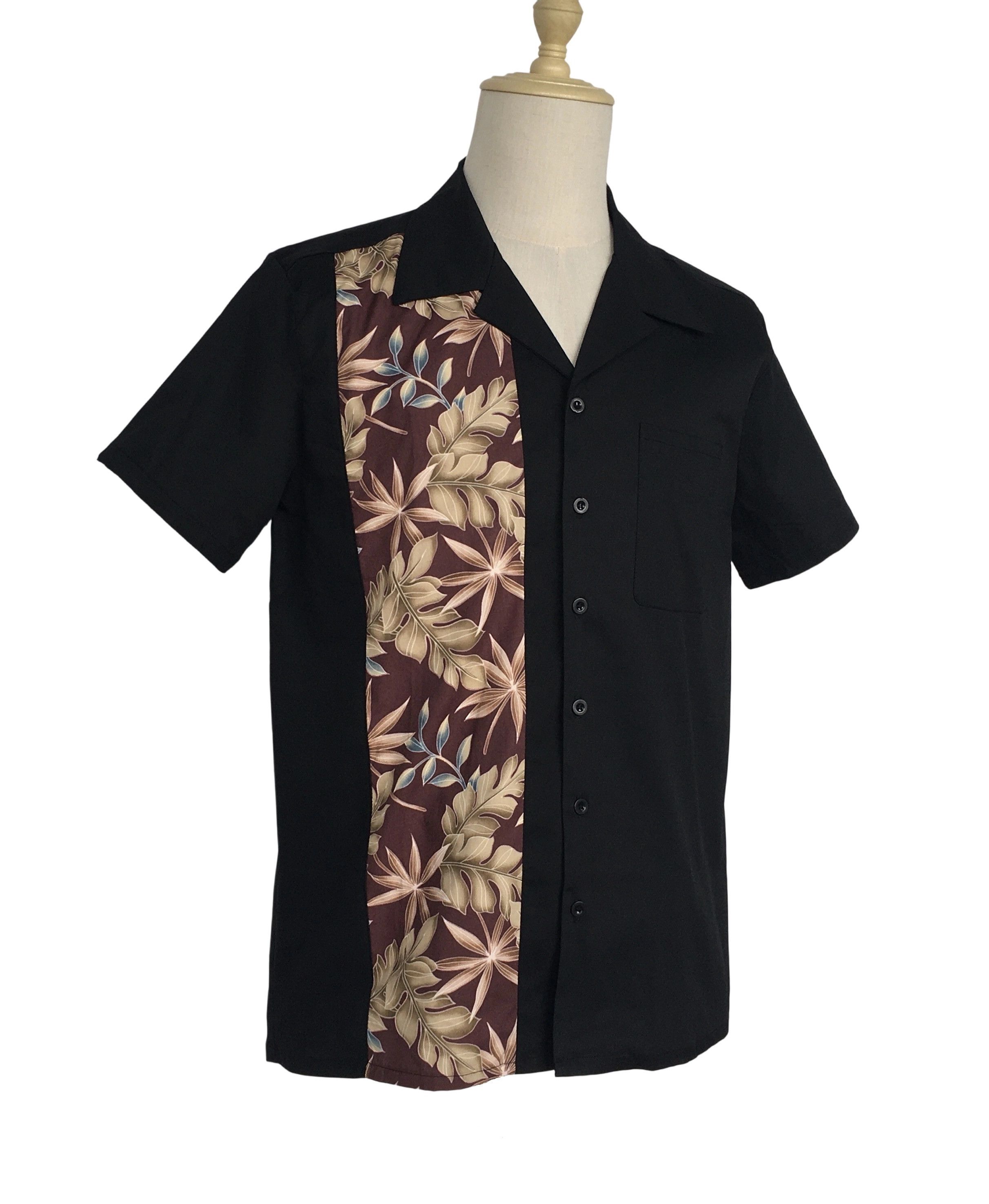Other Two-tone Retro Casual Men Shirts Cotton Leaves Panel Size US L / EU 52-54 / 3 - 2 Thumbnail