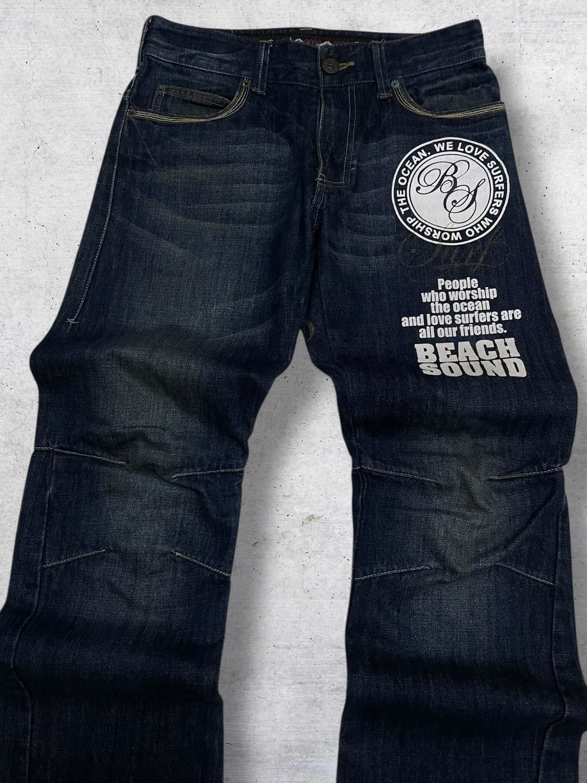 Japanese Brand VINTAGE BEACH SOUND 1990S JAPAN DESIGNER DAICOCK POEM JEANS Size US 30 / EU 46 - 6 Thumbnail