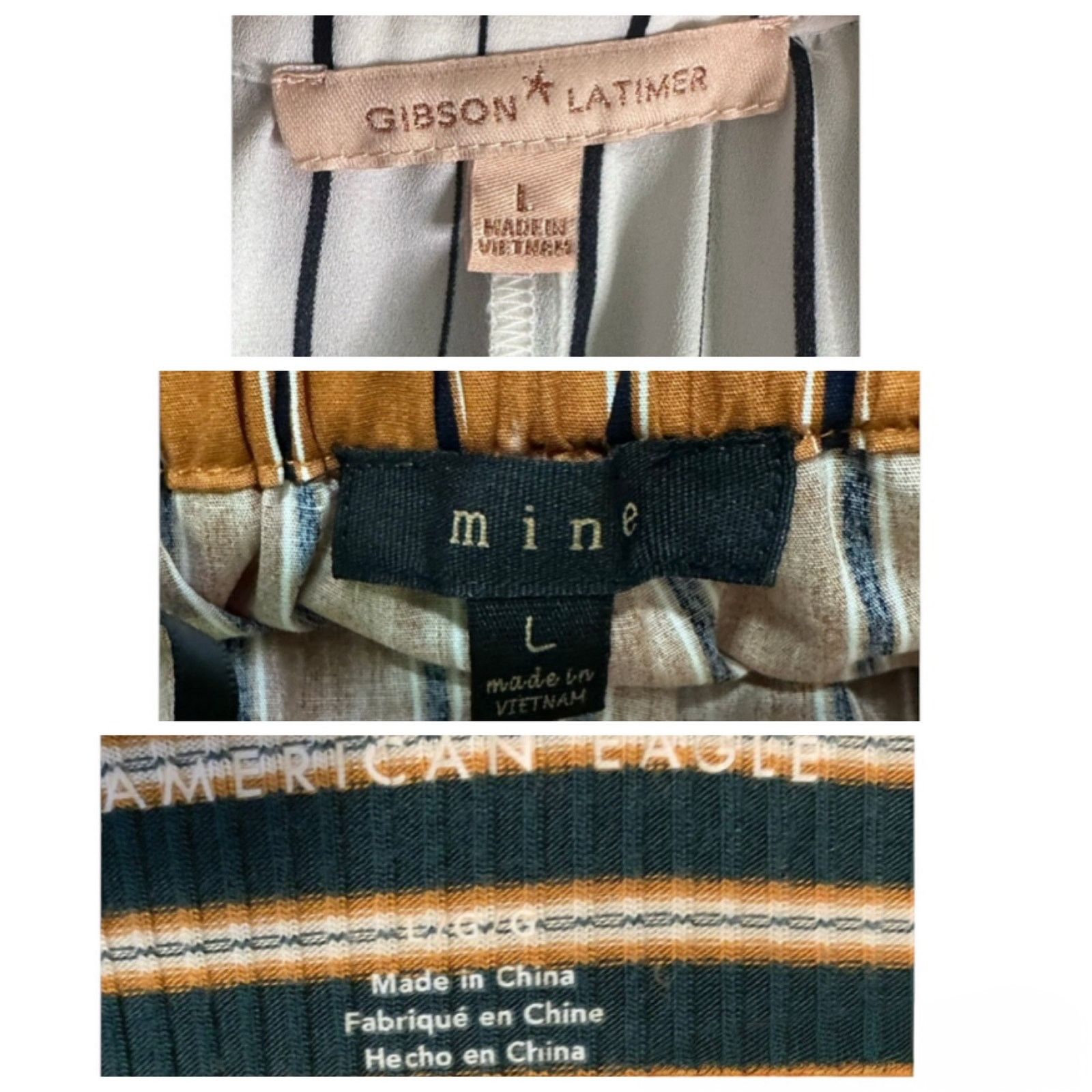 Anthropologie Spring SummerTops Bundle 3 Piece Striped Set size Large Size L / US 10 / IT 46 - 5 Thumbnail