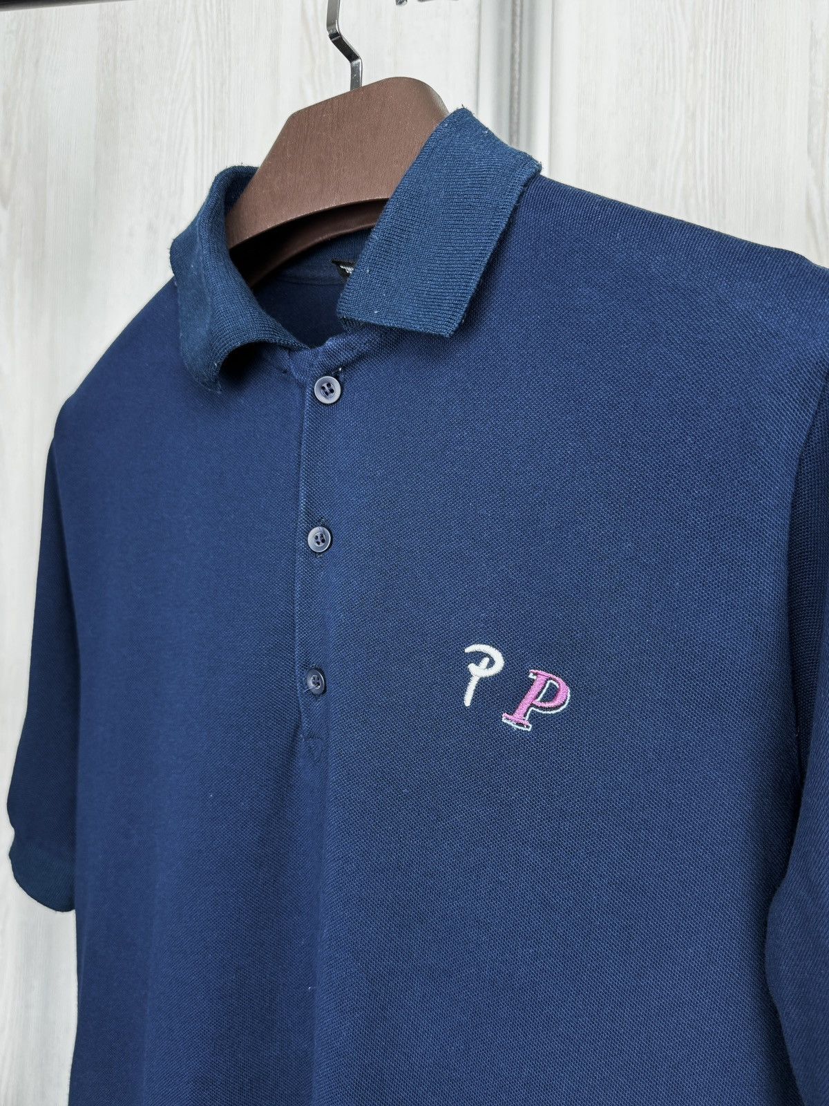 Patta Patta Navy Blue classic double P logo cotton polo tee shirt Size US M / EU 48-50 / 2 - 8 Thumbnail