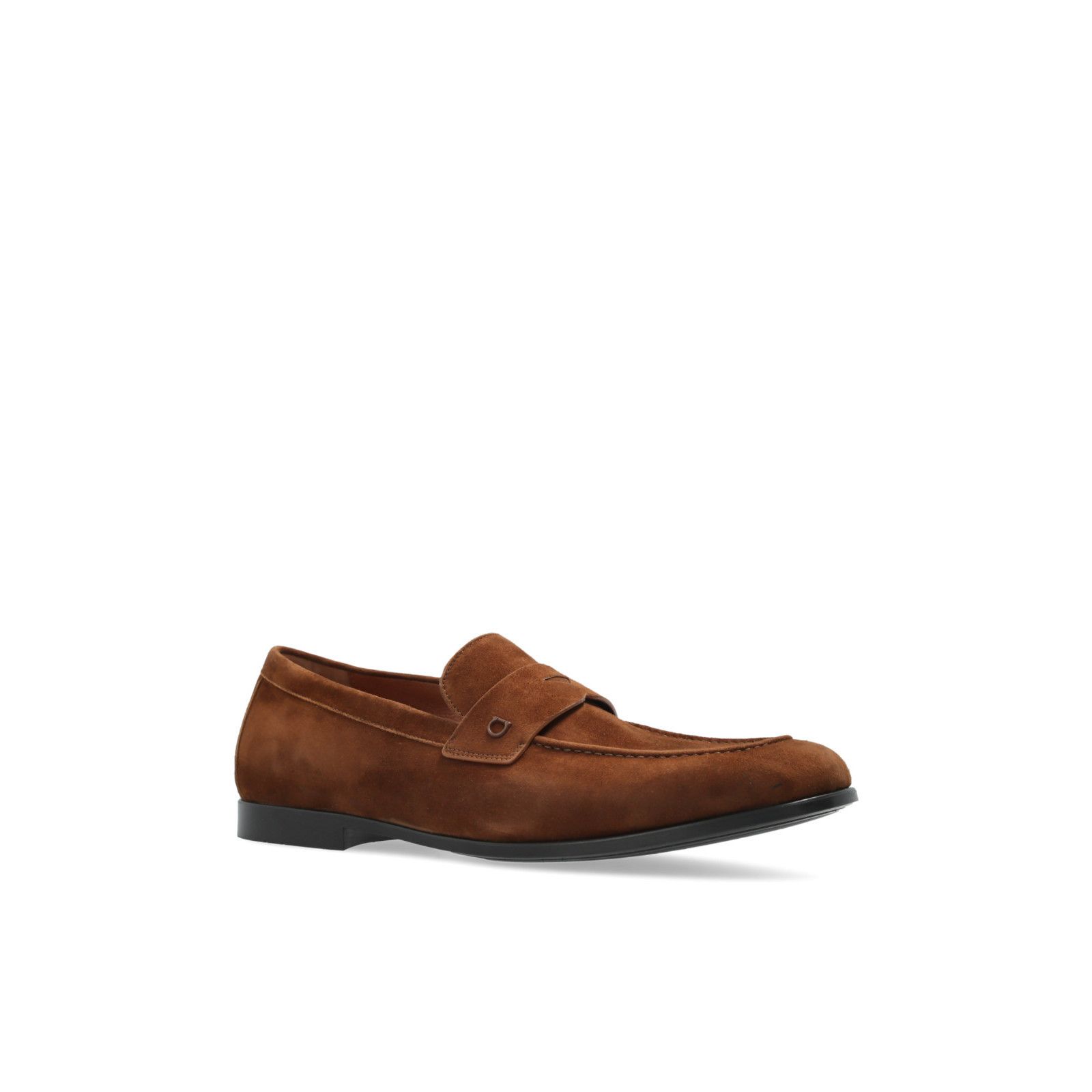 FERRAGAMO Liberio Brown Suede Loafers New & Authentic (Men's