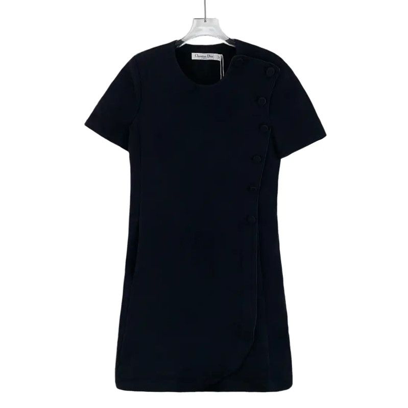 Dior Dior Black Cotton Dress for Women 0089 Size XXS / US 00 / IT 34 - 1 Thumbnail