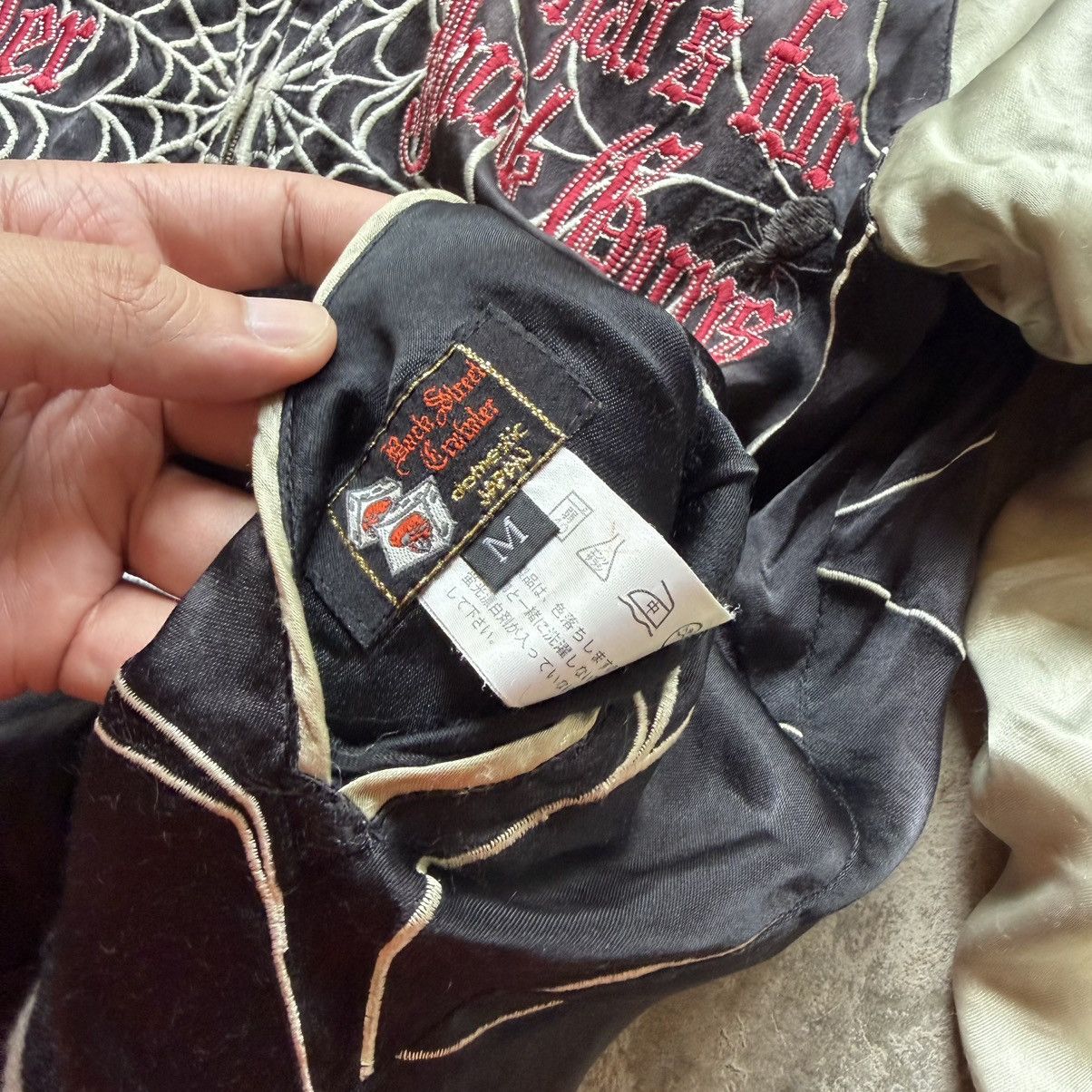 14th Addiction 🔥RARE🔥Back street cramber skull rayon sukajan jacket Size US M / EU 48-50 / 2 - 13 Thumbnail