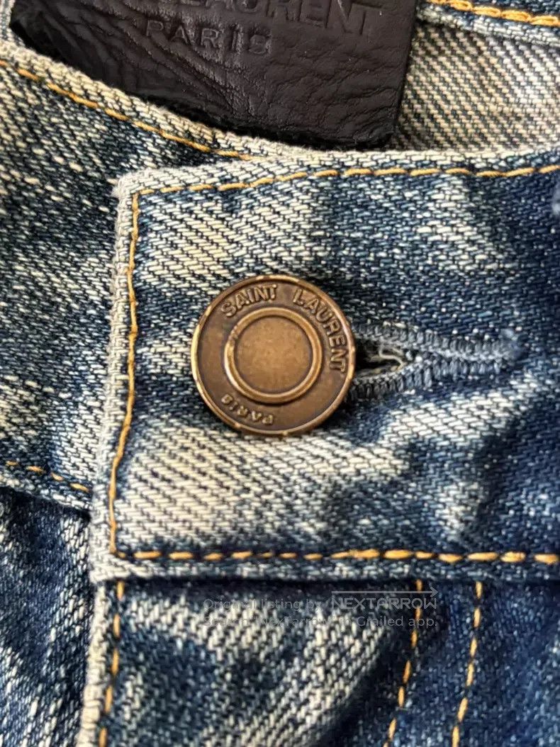 Saint Laurent Paris Saint Laurent Paris Blue Patch Denim Jeans i Size US 29 - 5 Thumbnail