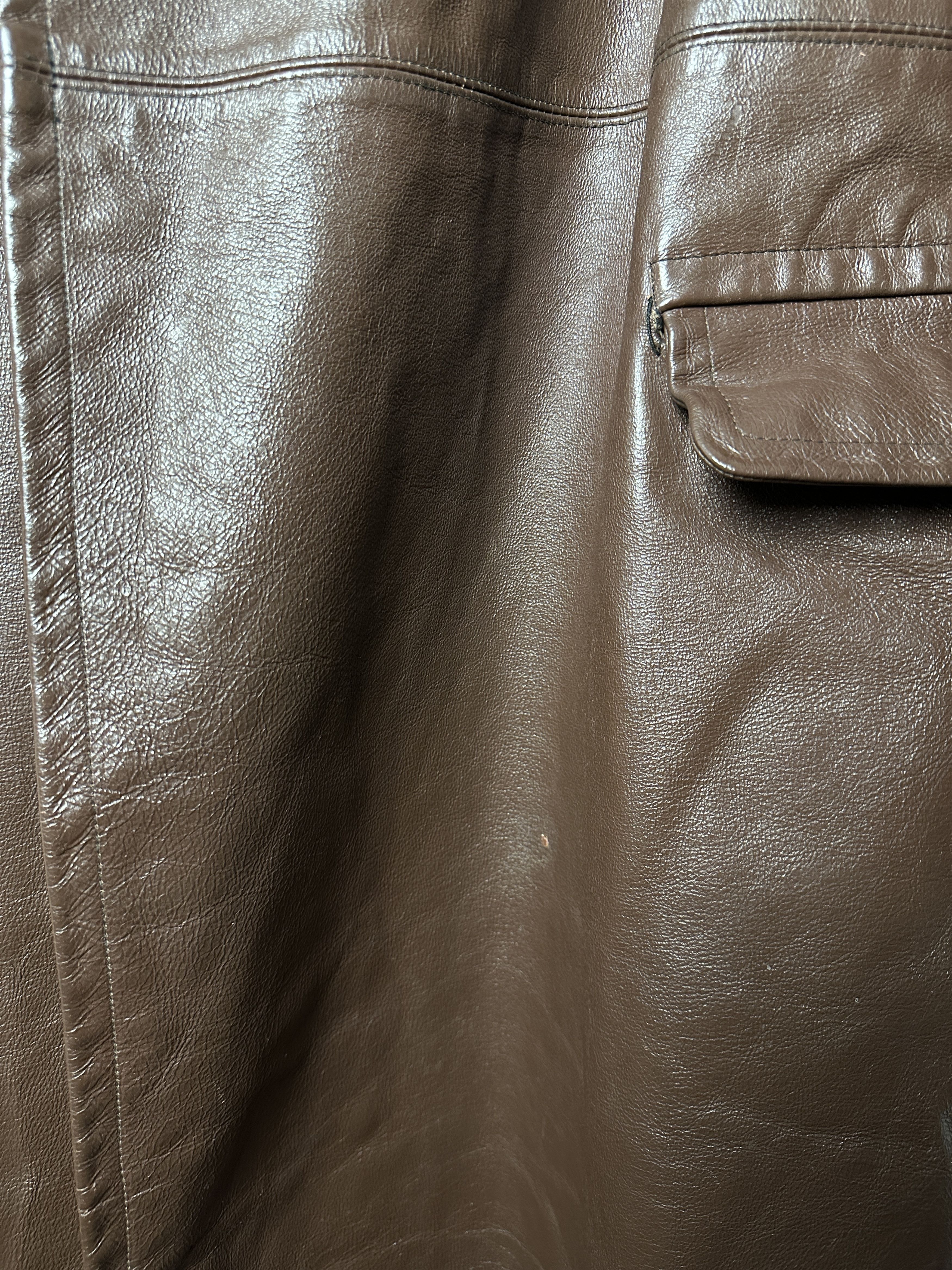 Genuine Leather Vintage Horse Leather Brown Coat Size US L / EU 52-54 / 3 - 4 Thumbnail