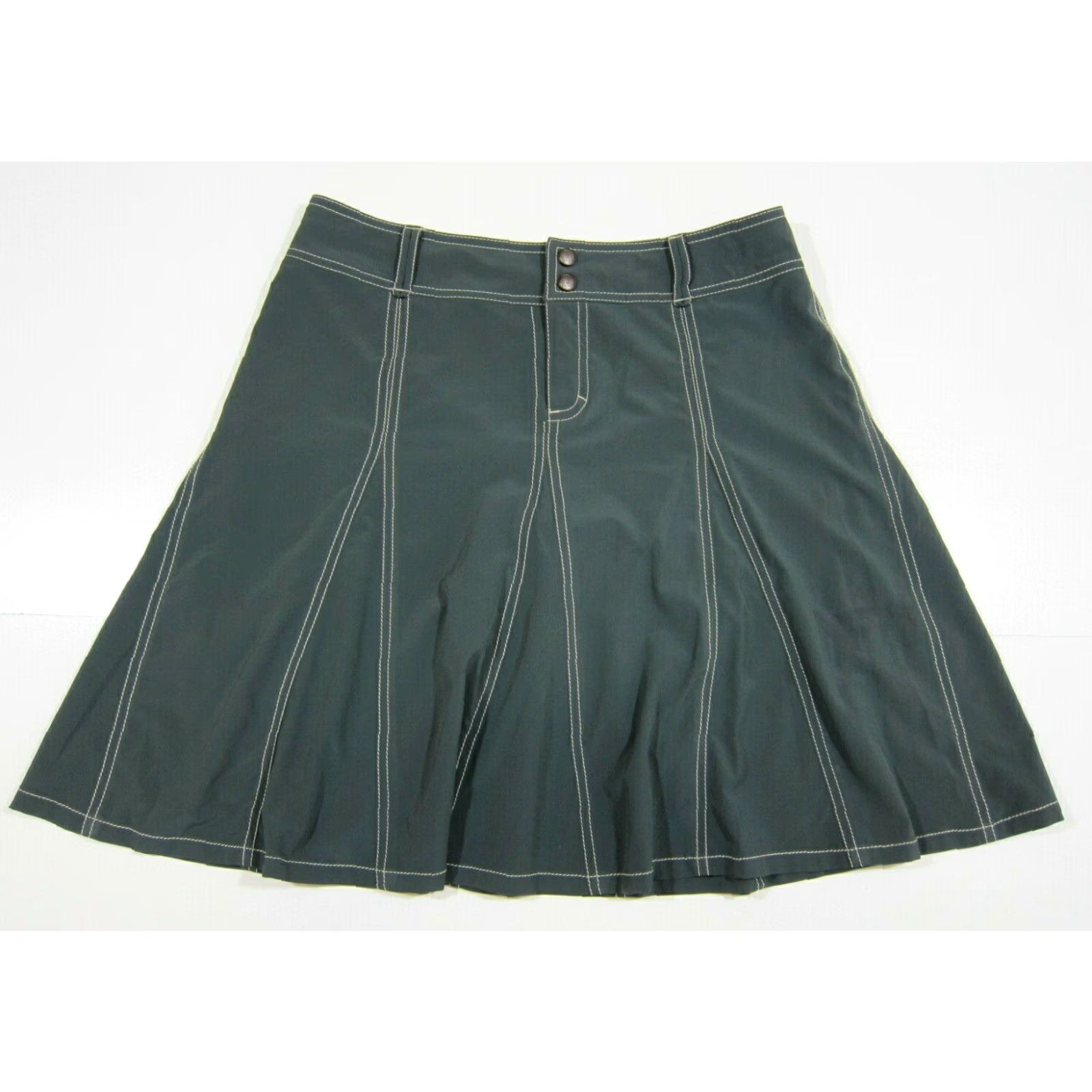 Athleta Athleta Grey Stretch Active Run Yoga Travel Hike A-Skirt Women Size 8 Size 30" / US 8 / IT 44 - 2 Thumbnail