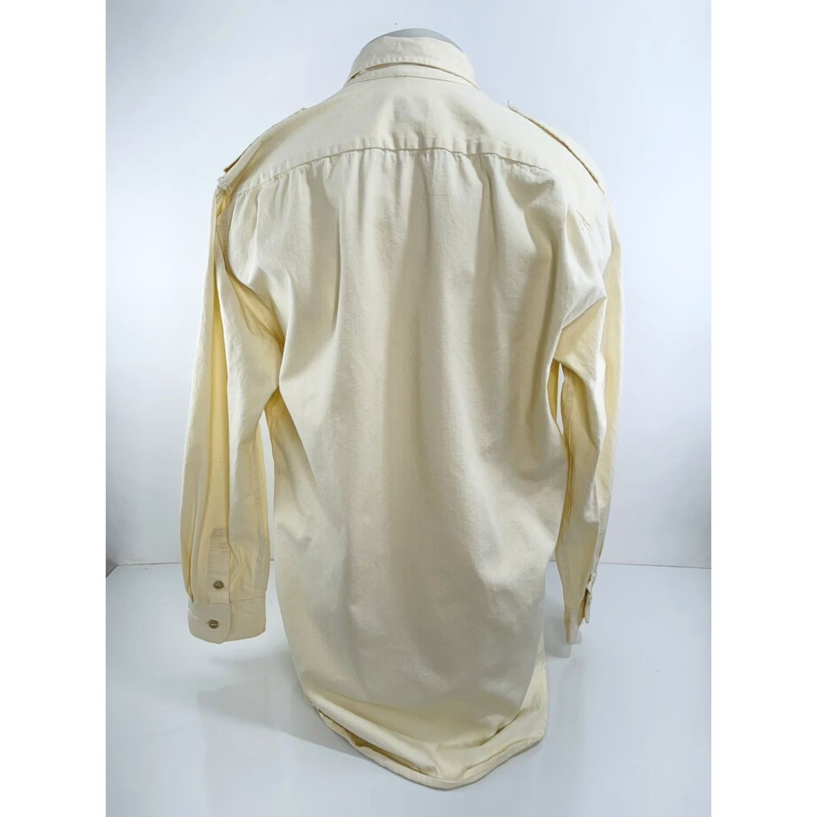 Banana Republic VINTAGE Banana Republic USA / Shirt Mens XL Button-Up Long Sleeve Yellow Western Classic Safari J12 Size US XL / EU 56 / 4 - 6 Thumbnail