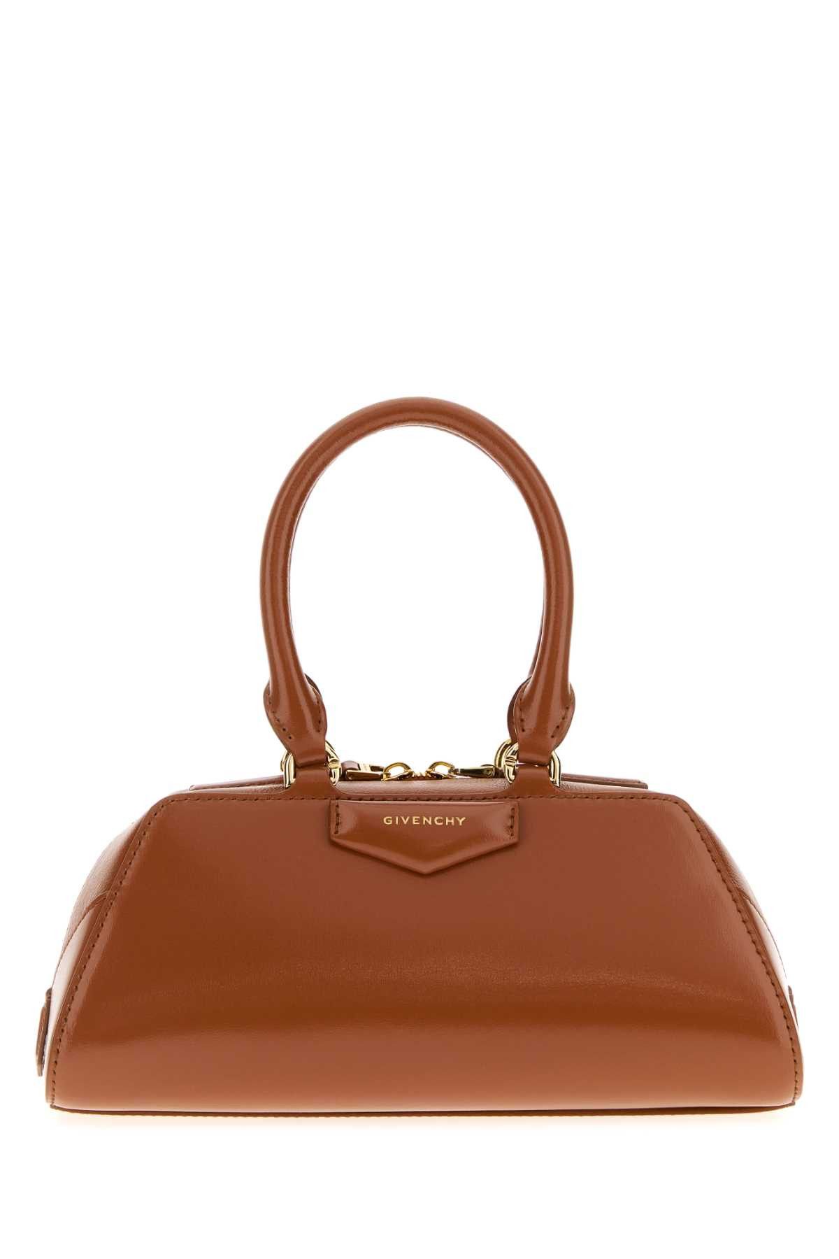 Givenchy Caramel Leather Mini Antigona Handbag Size ONE SIZE - 1 Thumbnail