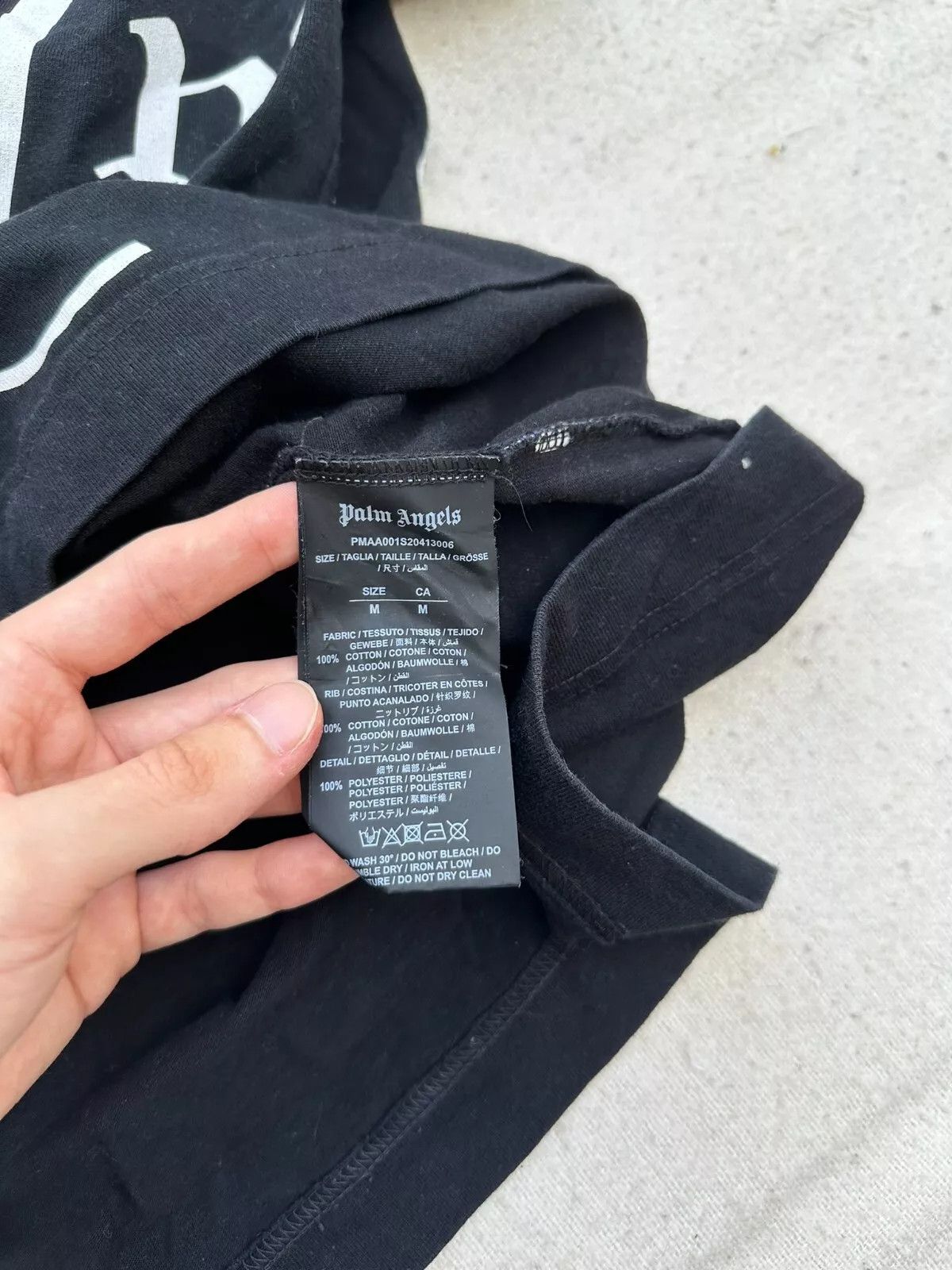 Palm Angels Palm Angels T-Shirt Gothic Big Logo Black Size US M / EU 48-50 / 2 - 7 Thumbnail
