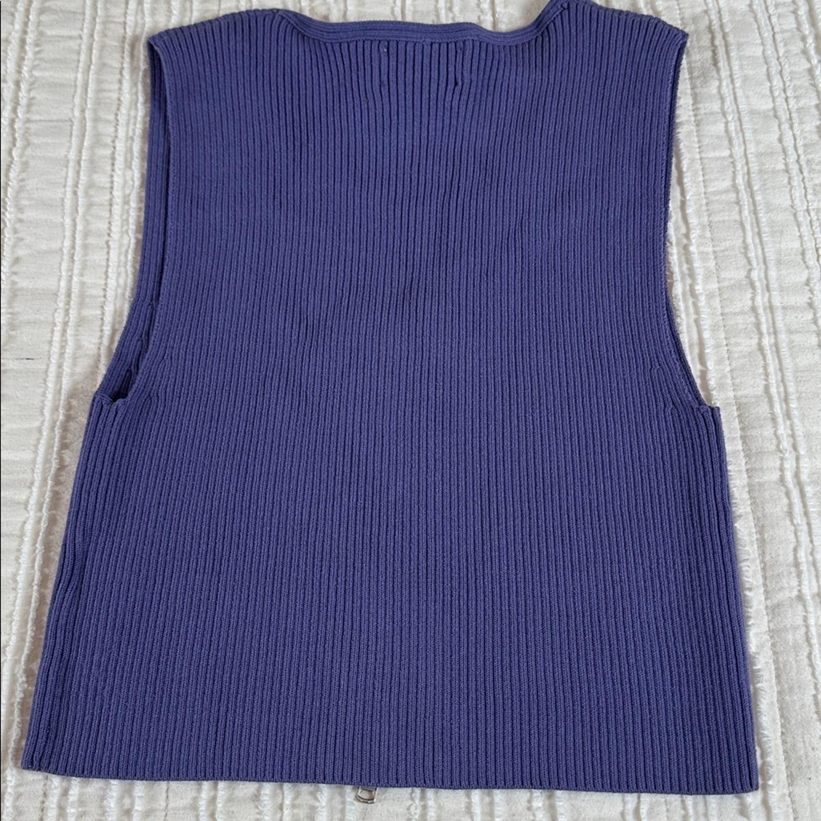 Other Open Edit Purple Twilight XS Ribbed Vest Coquette girl NWOT Size XS / US 0-2 / IT 36-38 - 4 Thumbnail