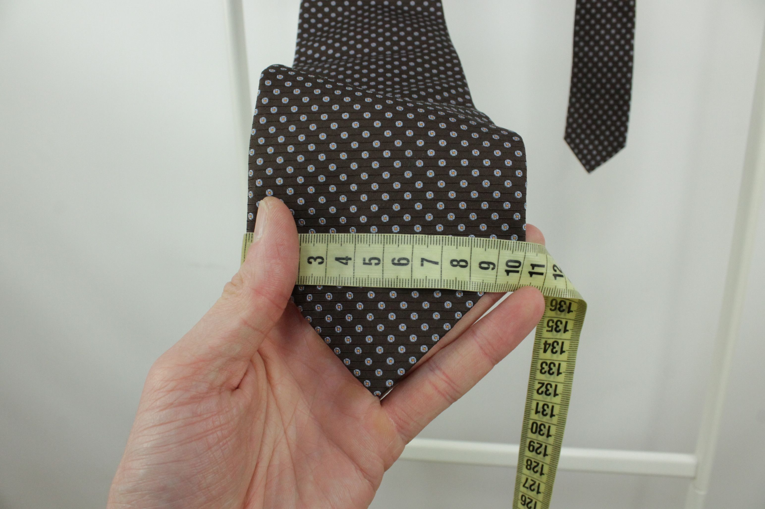 Luigi Borrelli Luigi Borrelli Polka Dot Tie Brown Silk Tie Size ONE SIZE - 5 Thumbnail