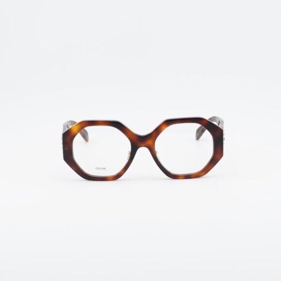 Celine Celine CL50161F 053 Eyeglasses Havana 52mm Square Frame Size ONE SIZE - 3 Thumbnail