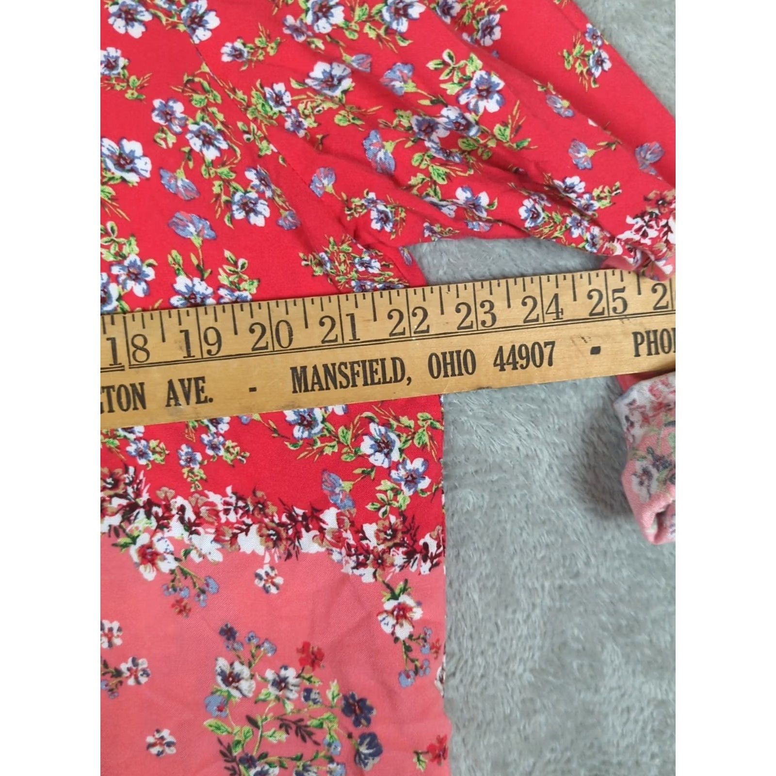 Anthropologie Anthropologie Olive Hill Boho Blouse Tunic Top Floral Multicolor L Womens V-Neck Roll Tab Sleeve House Holiday Party/Cocktail Travel Workwear Casual Size L / US 10 / IT 46 - 6 Thumbnail