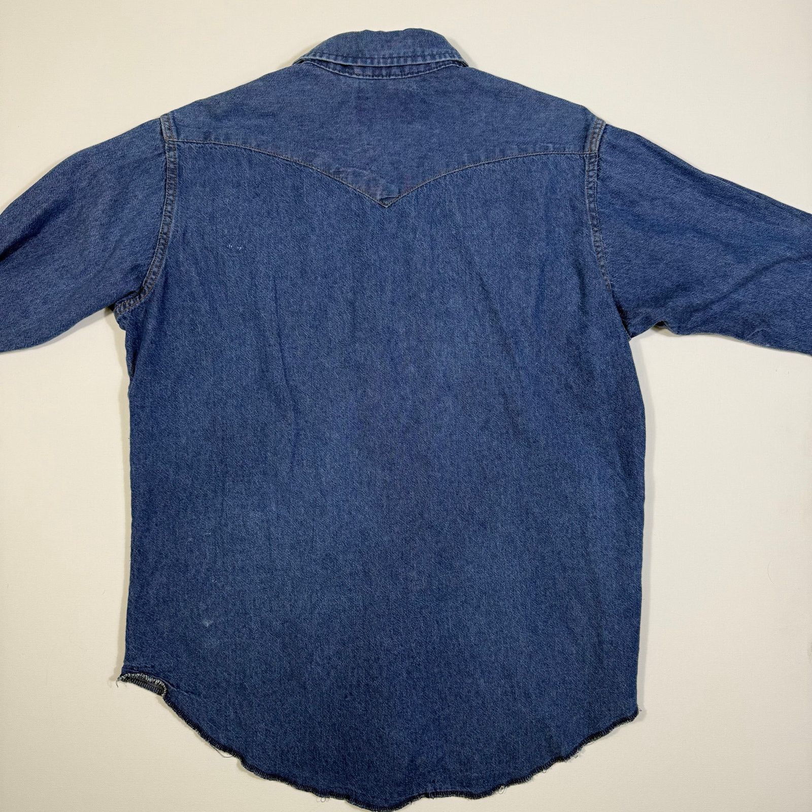 Wrangler Wrangler Denim Western Pearl Snap Blue Large Tall 17-36 Size US L / EU 52-54 / 3 - 4 Thumbnail