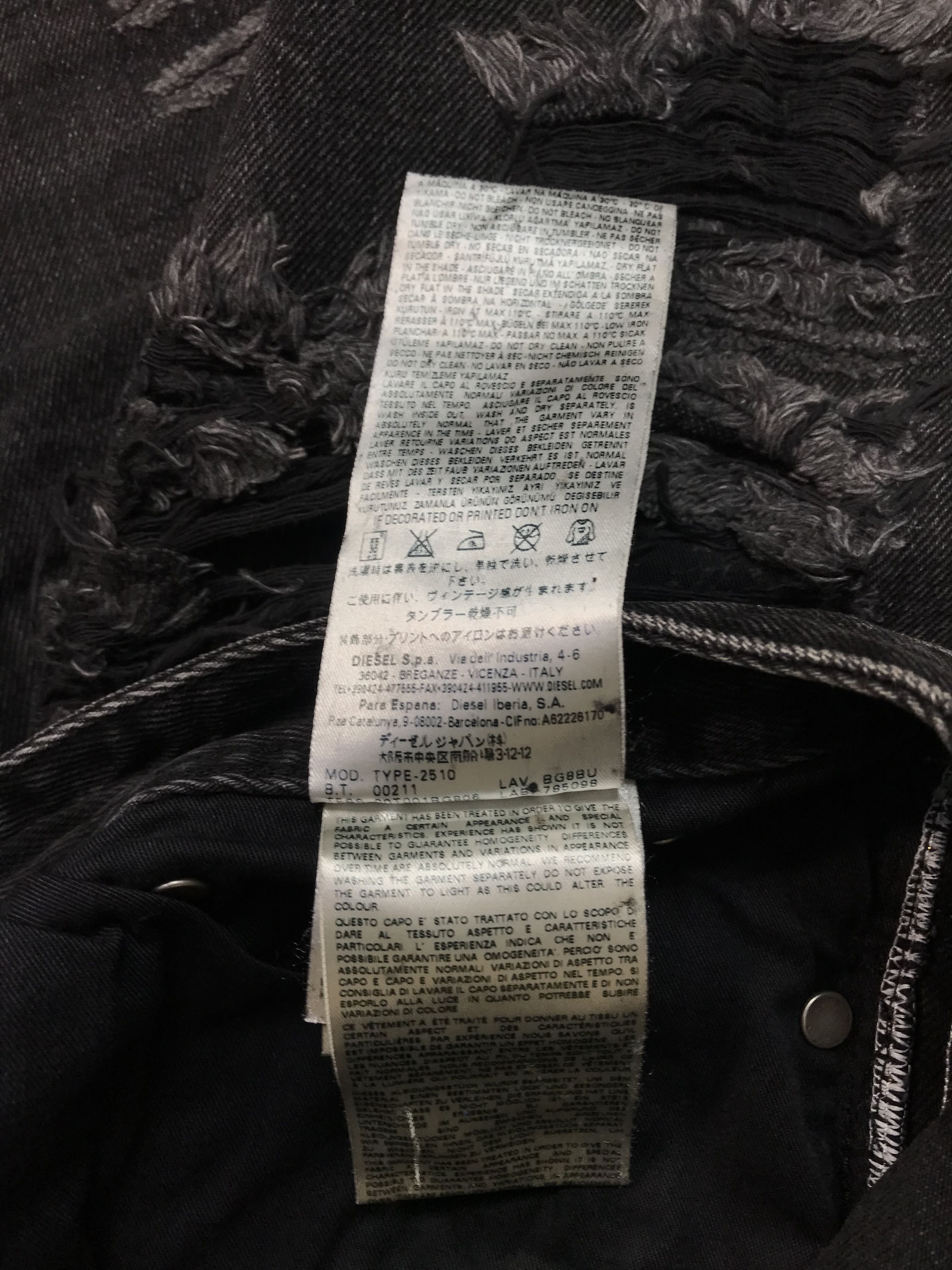 Diesel Diesel Black Gold Denim Black Distressed Denim Skinny Cut Size US 34 / EU 50 - 10 Thumbnail