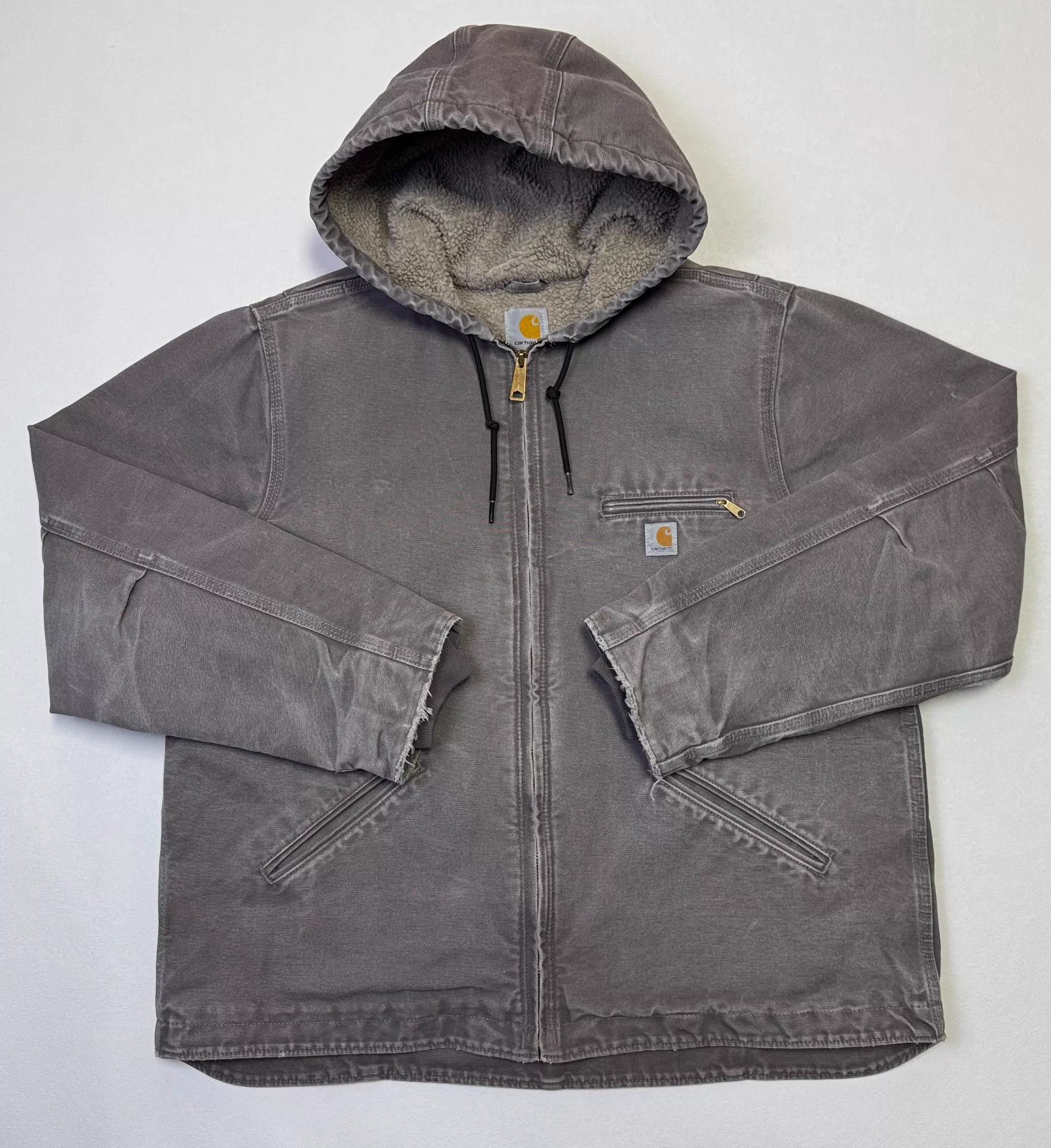 Carhartt Carhartt WJ141 Vintage Washed Taupe Gray XL Jacket Size US XL / EU 56 / 4 - 1 Thumbnail
