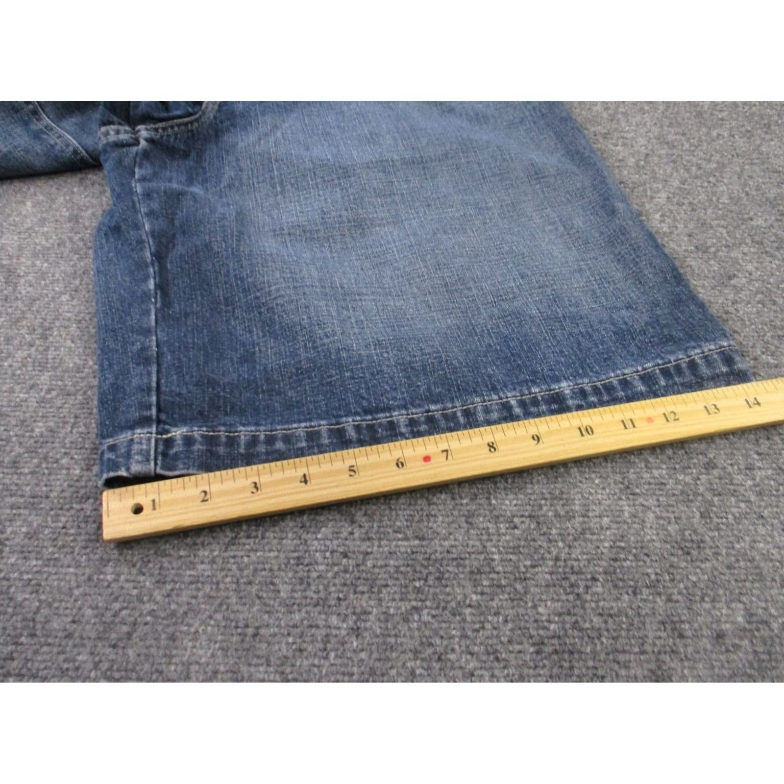 JNCO JNCO Jeans Shorts 38 Blue Denim Bermuda Mens Wide Leg Logo Dragon Embroided Skater Y2K Size US 36 / EU 52 - 5 Thumbnail
