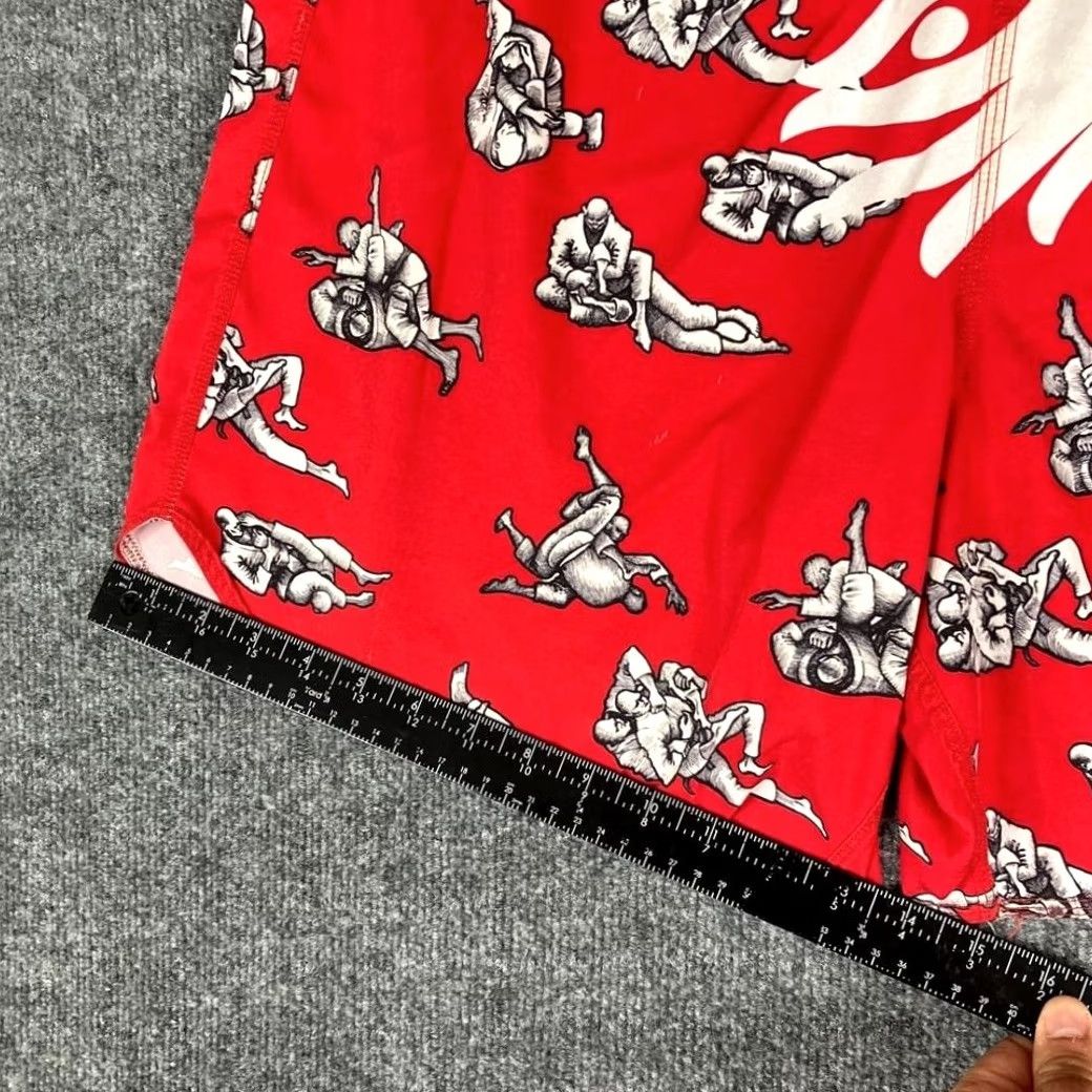 Vintage VINTAGE Graphic Shorts Mens XL Red Wrestling Print Elastic Waist Athletic Casual Mens XL Red Wrestling Graphic Shorts Size US 36 / EU 52 - 2 Thumbnail
