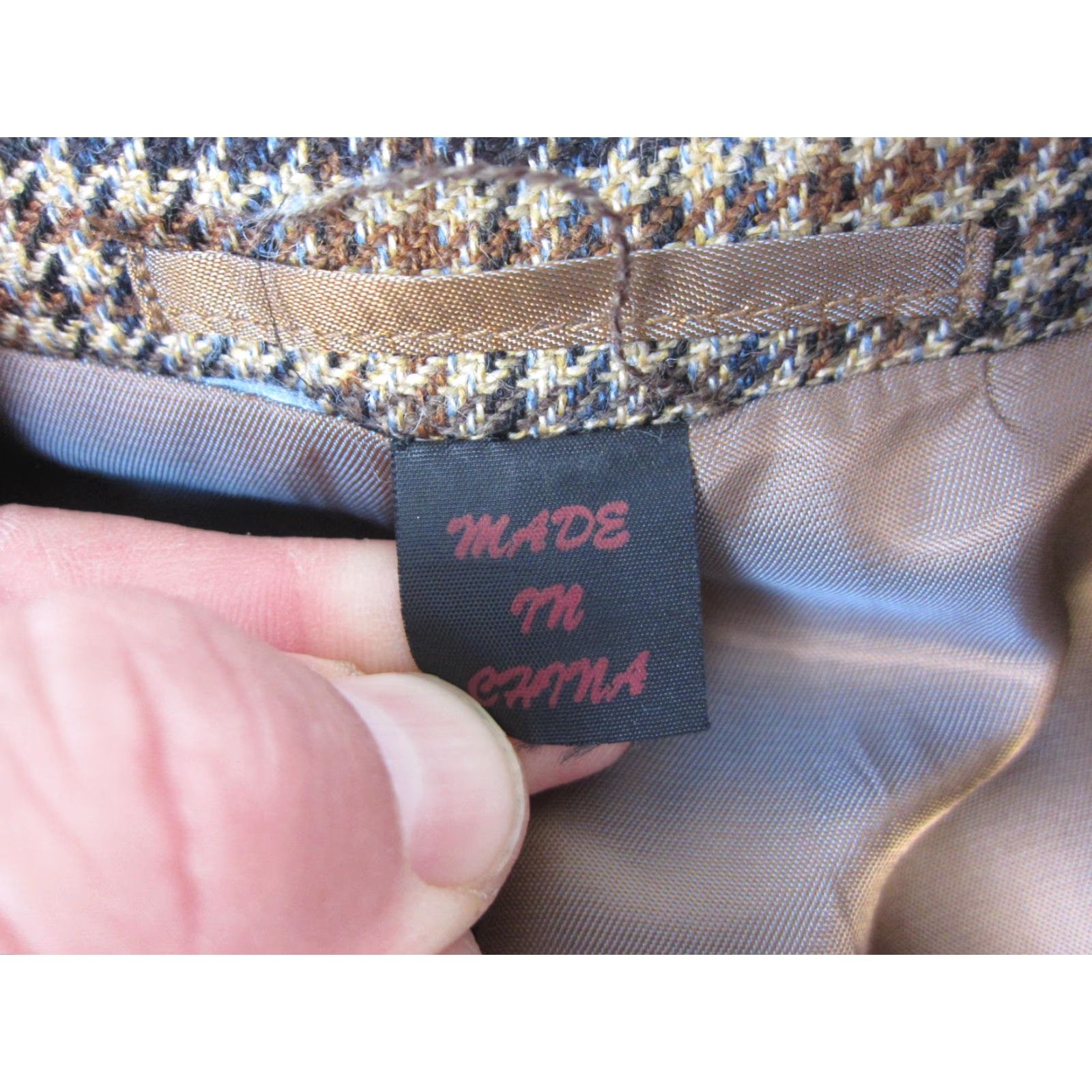 Vintage VINTAGE Claudio Morelli Blazer Jacket Mens 42S Brown Wool Tweed Notch Lapel Single-Breasted 80s 90s NWT Size 42R - 6 Thumbnail