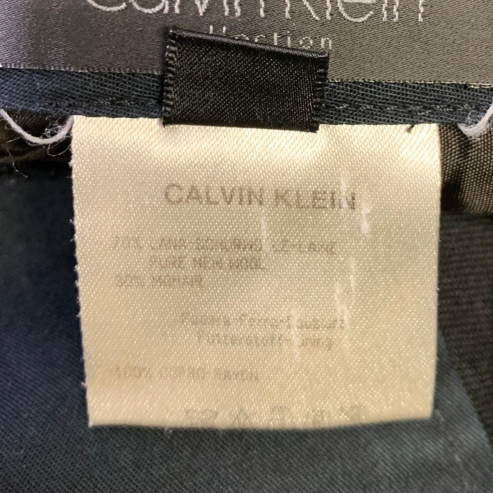 Calvin Klein Size 33 Black Wool Mohair Dress Pants Size US 33 - 3 Thumbnail