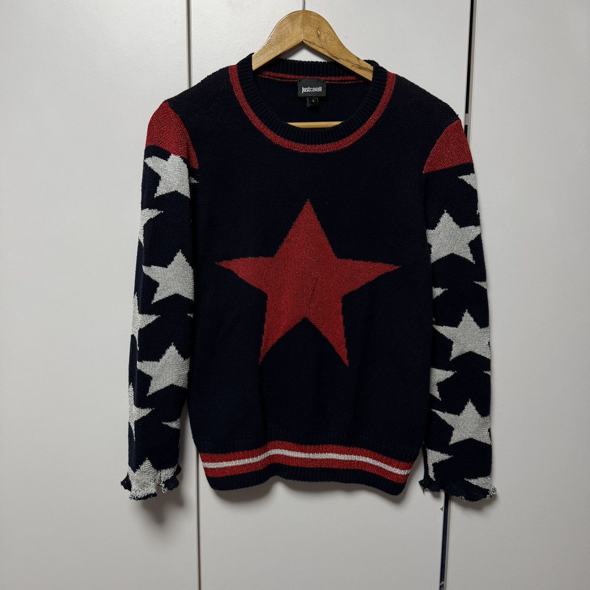 Just Cavalli Just Cavalli women's sweater with stars, vintage rare Size L / US 10 / IT 46 - 2 Thumbnail