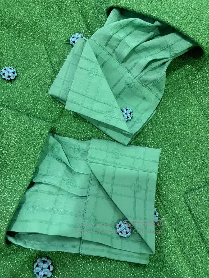 Chanel Chanel Flower button green shirt sleeve jacket Size XS / US 0-2 / IT 36-38 - 5 Thumbnail