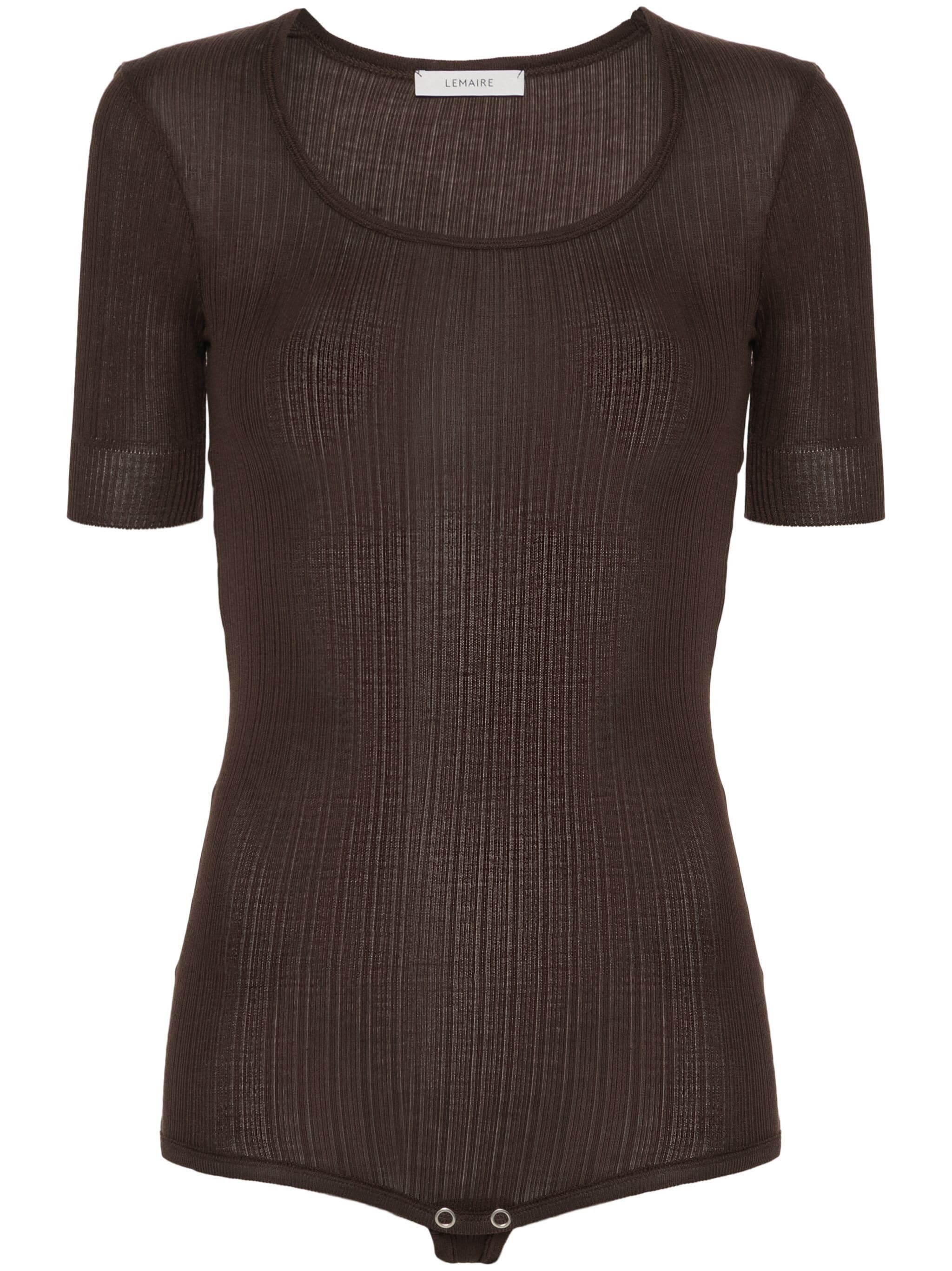 Lemaire o1s22i1n1024 Short-Sleeved Lightweight Knit Bodysuit Size M / US 6-8 / IT 42-44 - 1 Thumbnail