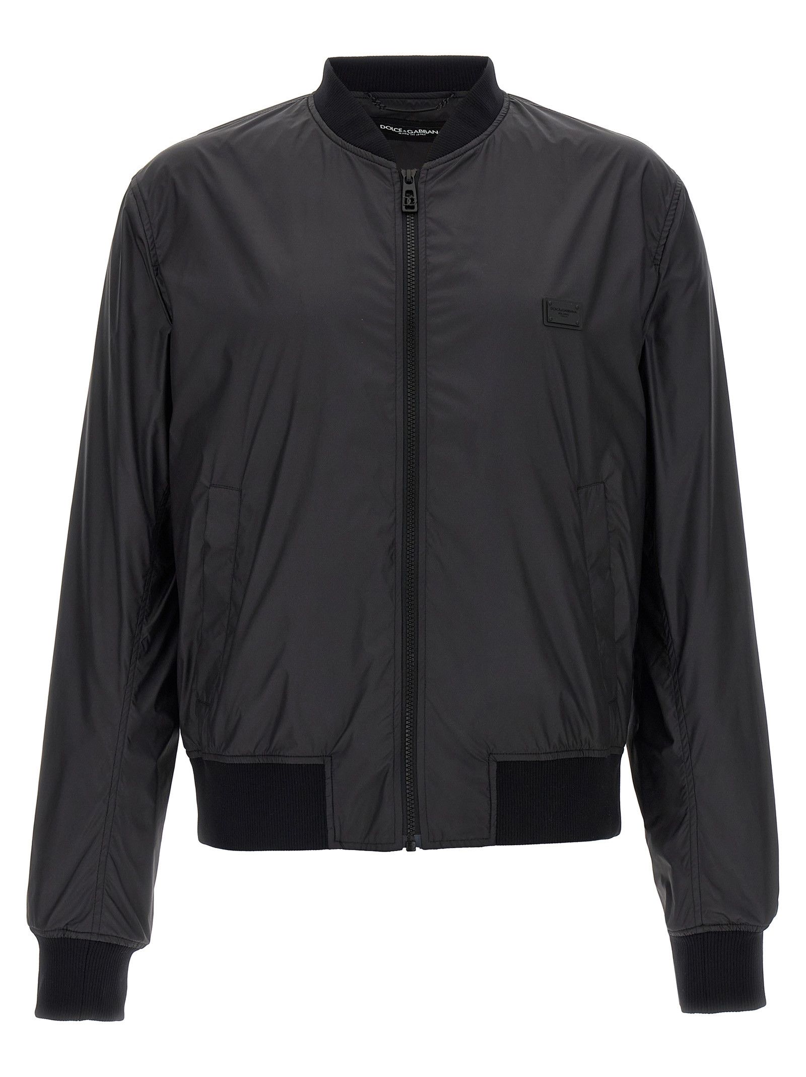 Logo Plaque Bomber Jacket