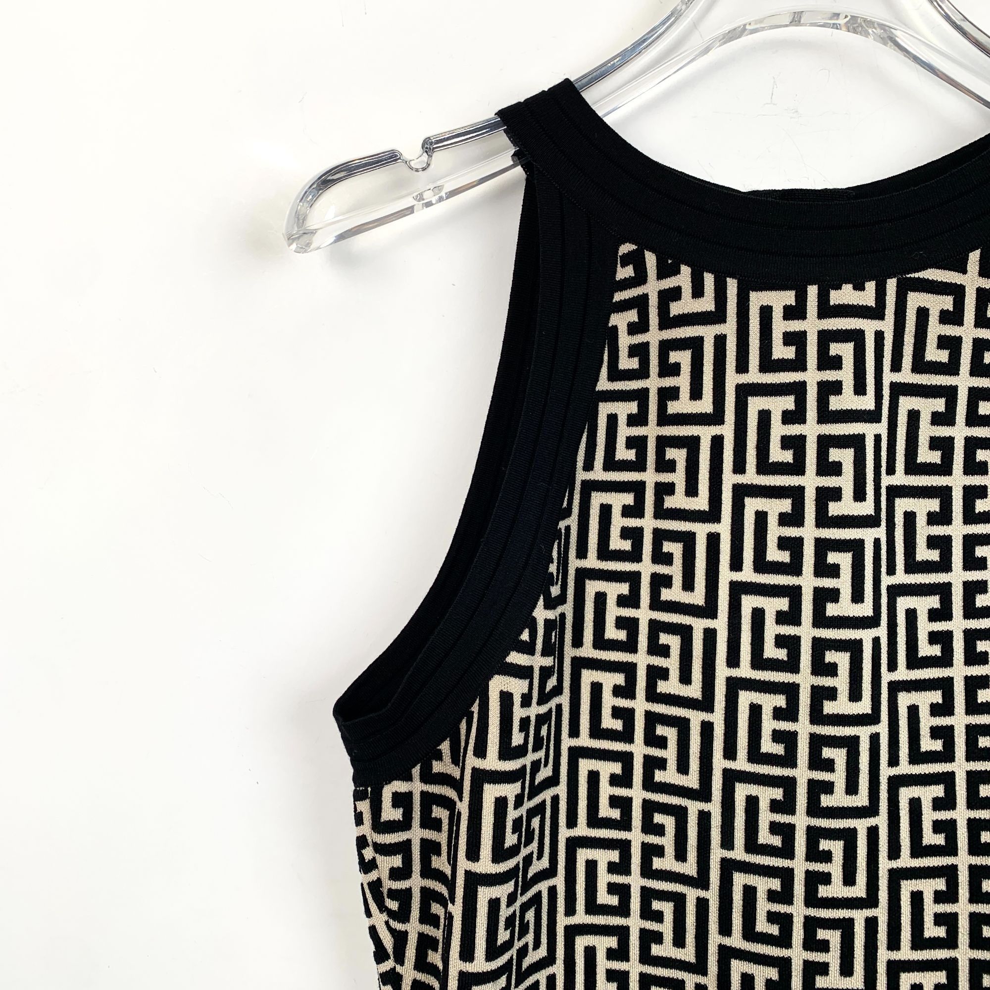 Balmain Balmain Brown Logo-Print Sleeveless Knit Dress (Size 38) Size XS / US 0-2 / IT 36-38 - 5 Thumbnail