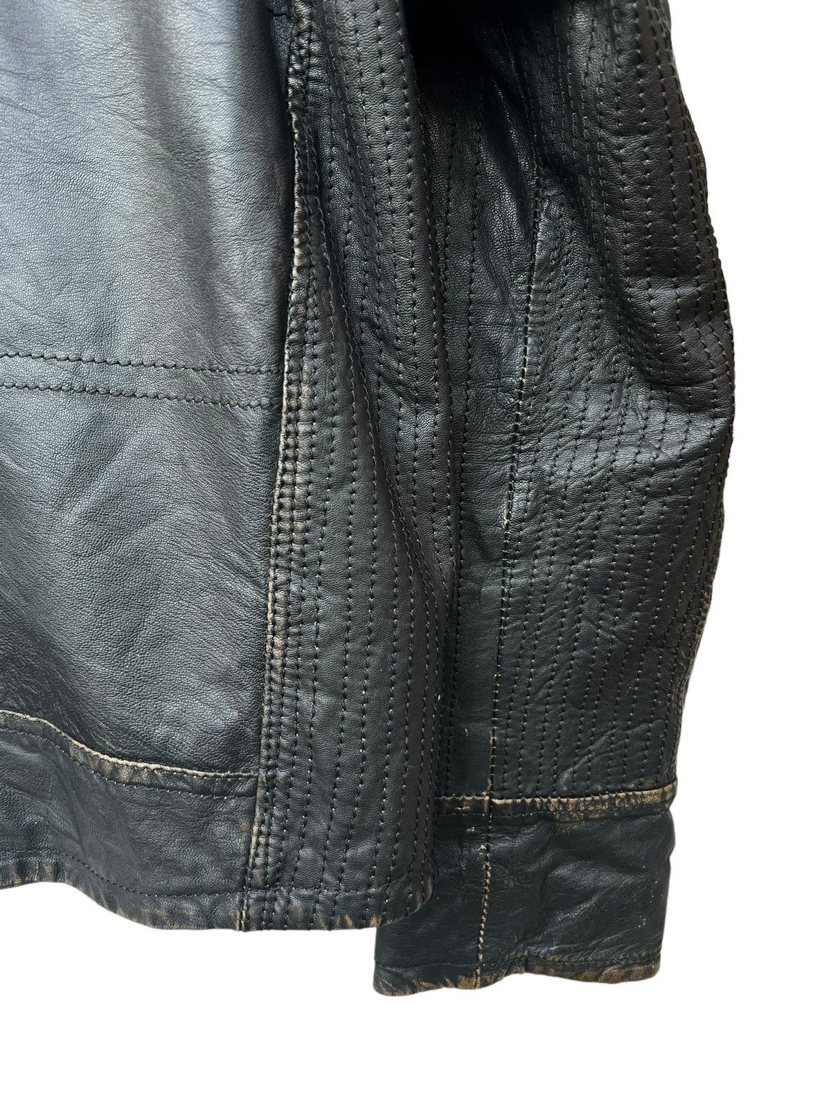 Japanese Brand Bondage Politix Multipocket Patchwork Punk Leather Jacket Size US L / EU 52-54 / 3 - 9 Thumbnail