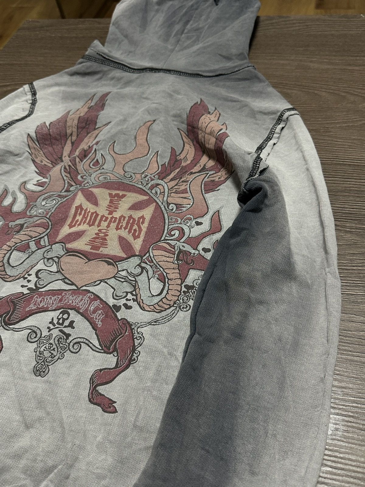 Vintage × West Coast Choppers Vintage West Coast Choppers Distressed Style Zip Hoodie Size M / US 6-8 / IT 42-44 - 14 Thumbnail